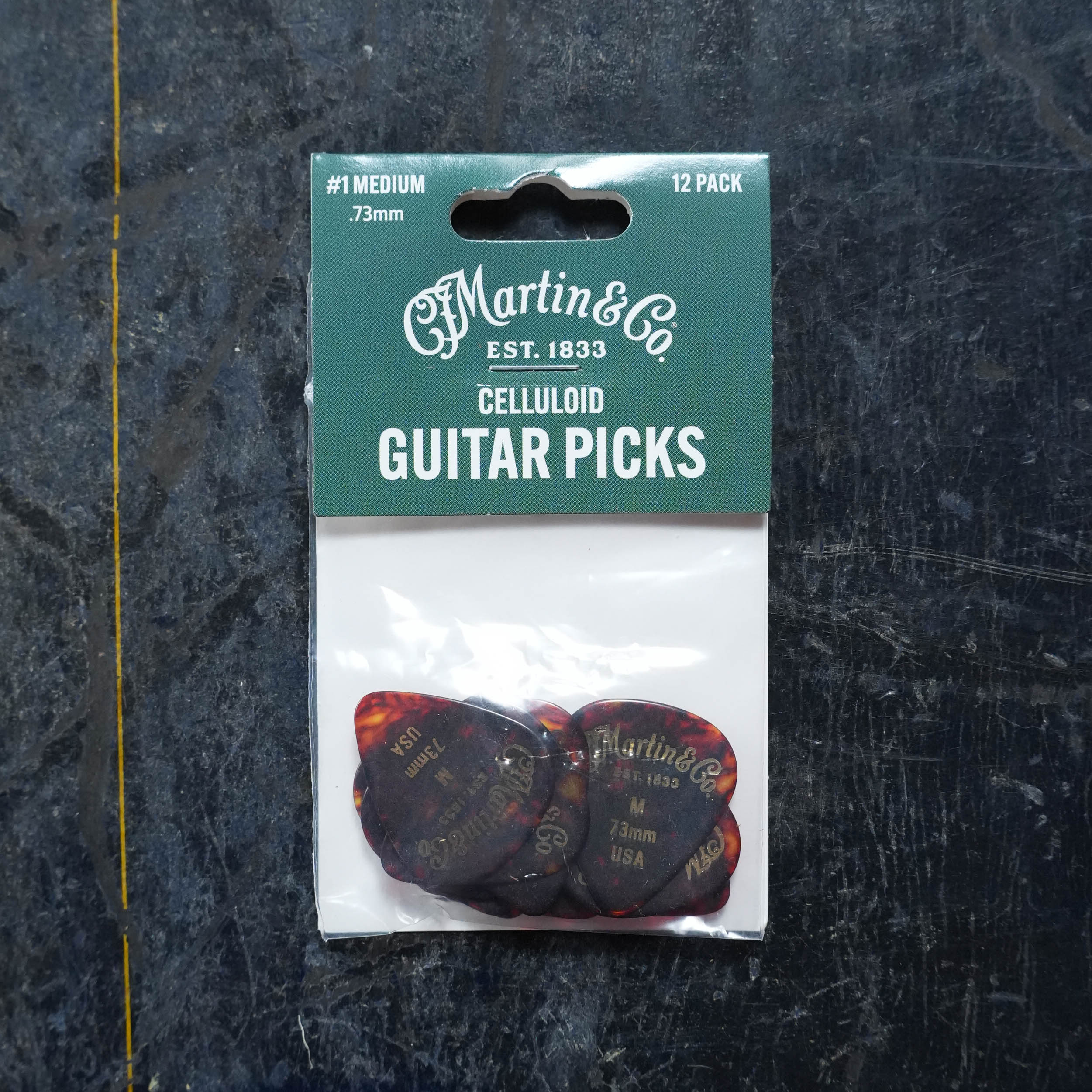 Martin #1 Medium .73mm Celluloid Guitar Pick Pack