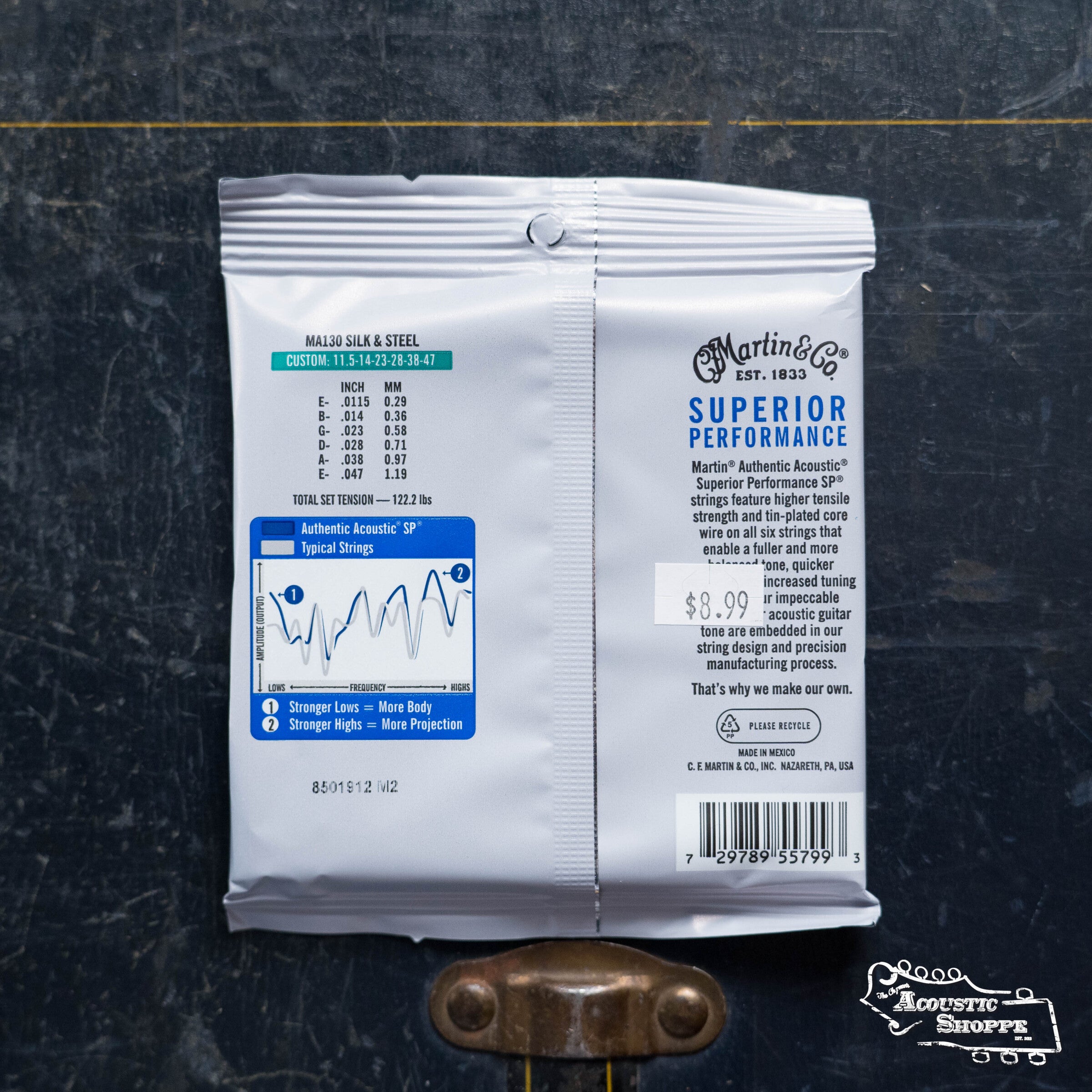 Martin Authentic Acoustic SP Guitar Strings - Silk & Steel 41Y18MA130