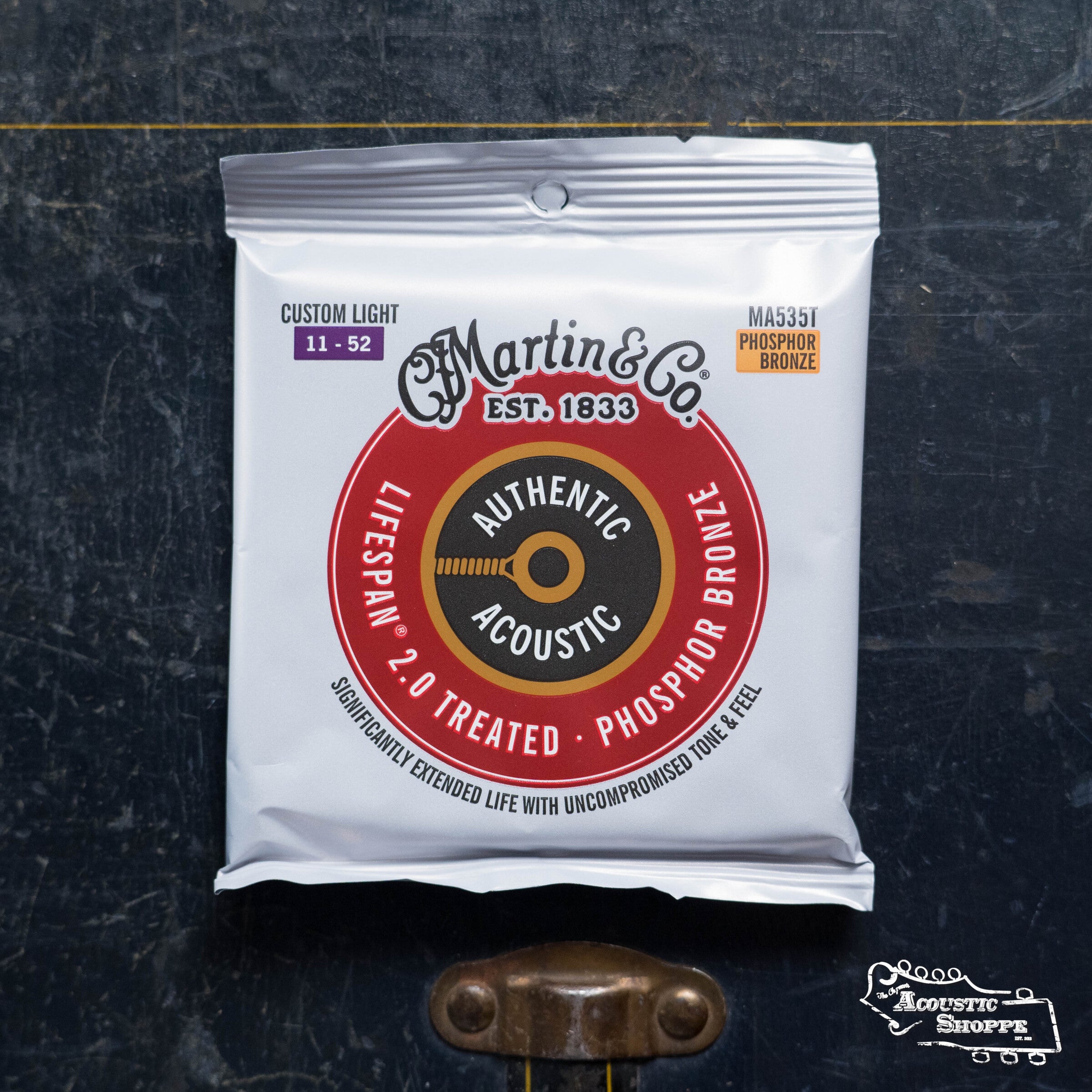 Martin Authentic Custom Light Acoustic Lifespan 2.0 Guitar Strings - Phosphor Bronze