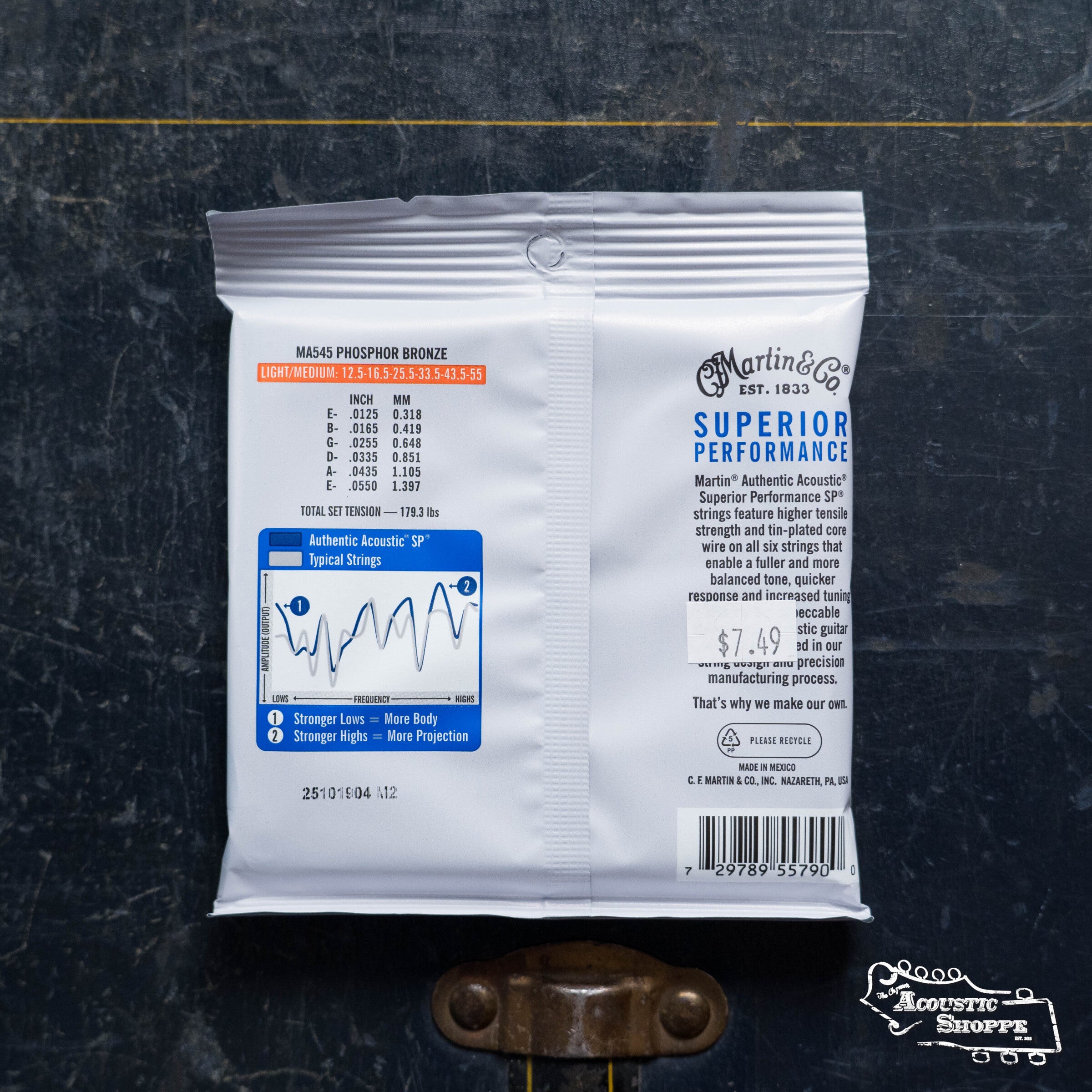 Martin Authentic Light/Medium Acoustic SP Guitar Strings - 41Y18MA545