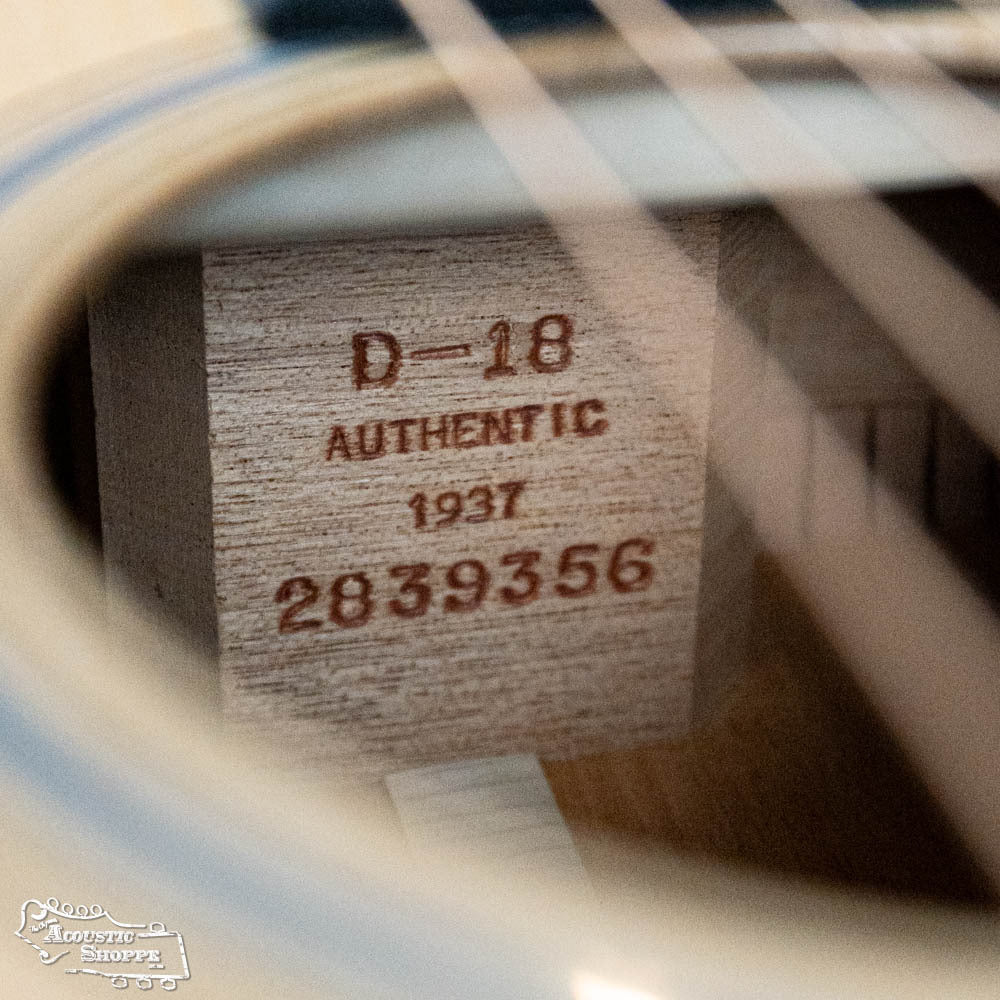 *Dread-Not Certified Used* Martin D-18 Authentic 1937 VTS Adirondack/Mahogany Authentic Dreadnought Acoustic Guitar #9356