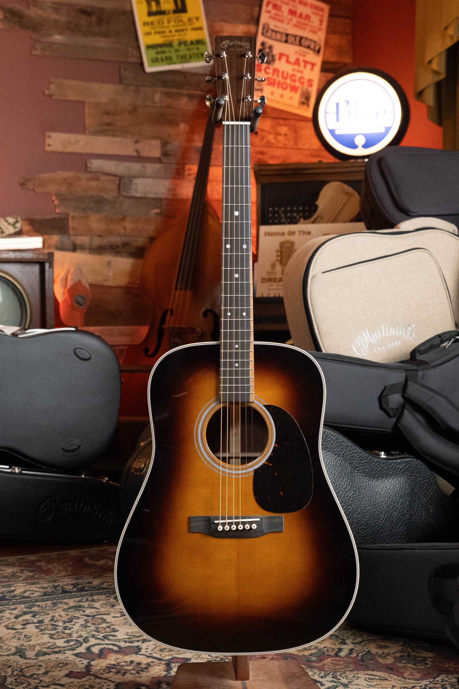 Martin D-28 Spruce/Indian Rosewood Sunburst Dreadnought Acoustic Guitar #0184