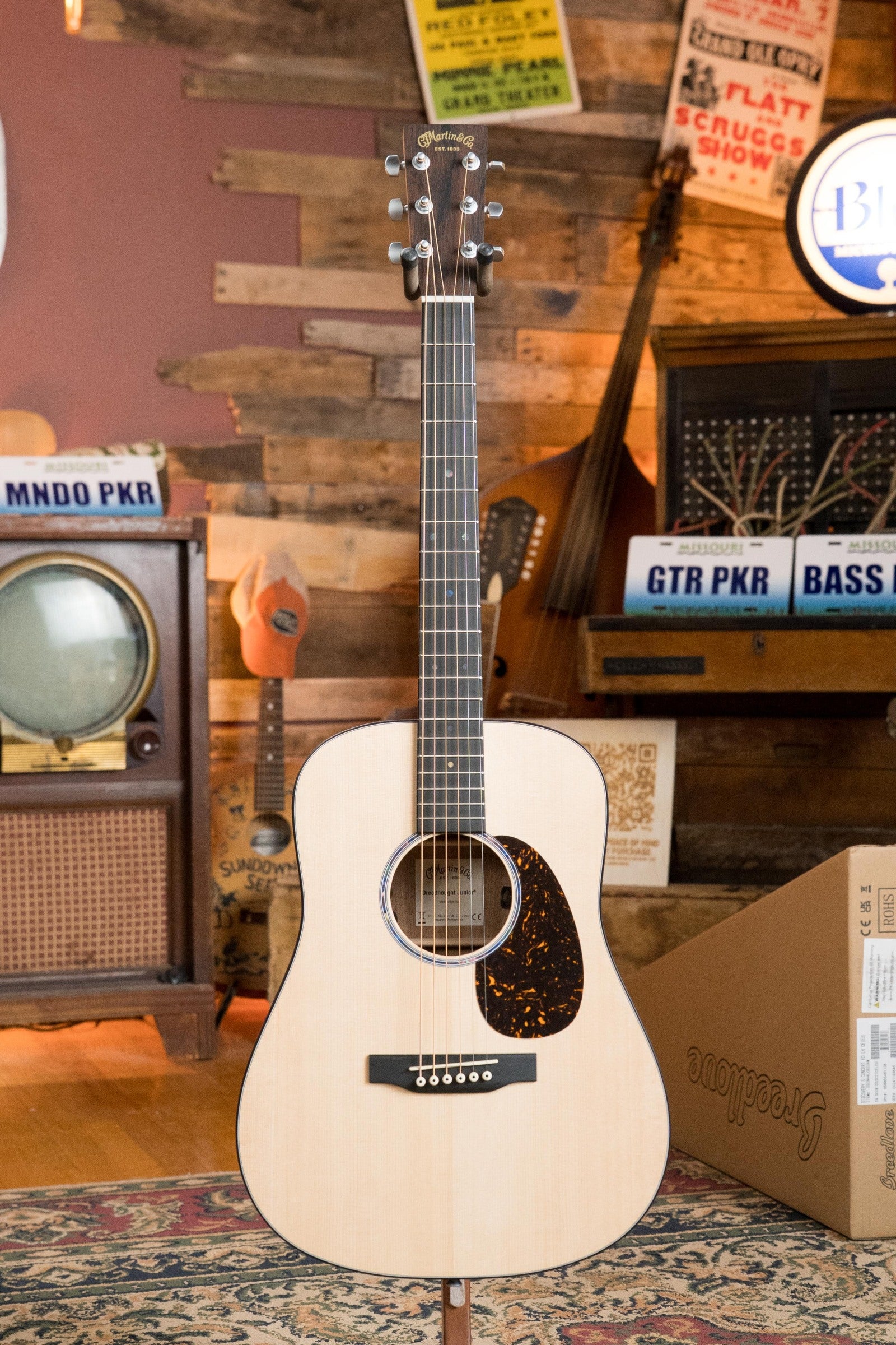 Martin D Jr-E Satin Spruce/Sapele Dreadnought Guitar w/Martin Electronics #2339