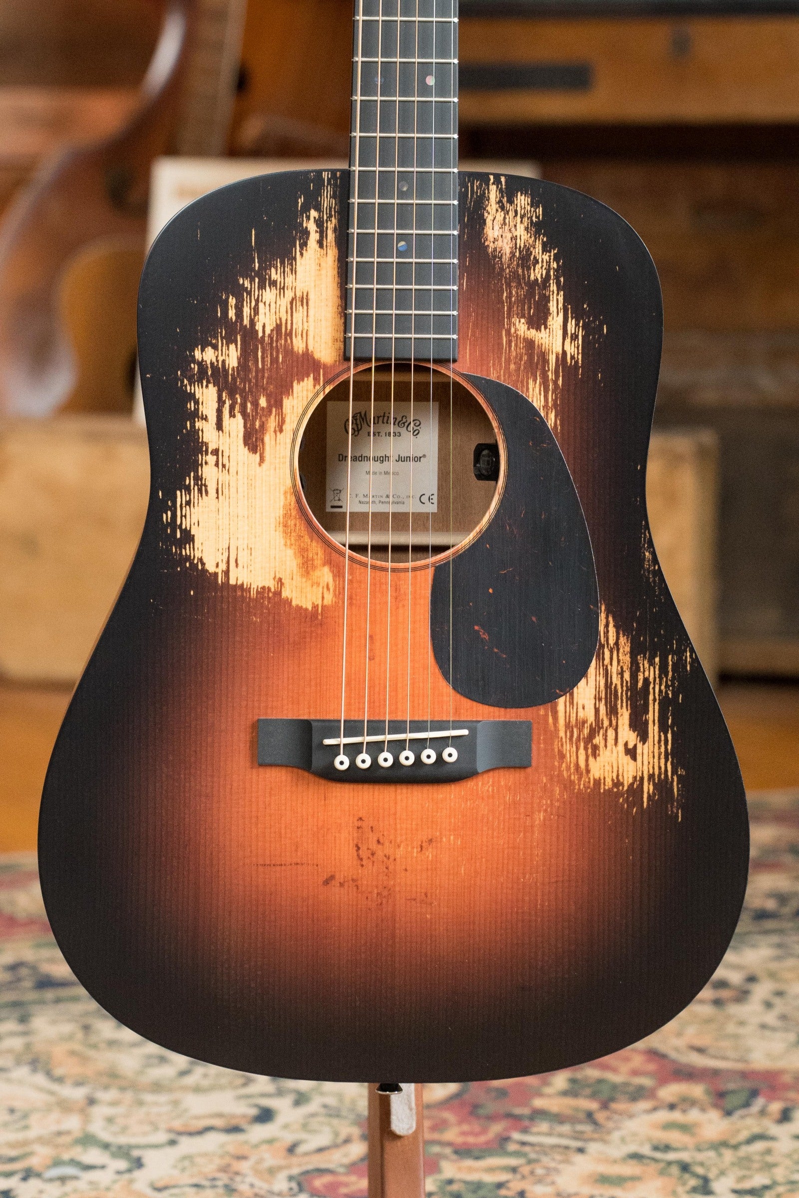 *New 2025 Model* Martin D Jr E Streetlegend Burst Spruce/Sapele Aged-Look Dreadnought Guitar w/Martin Electronics #3866