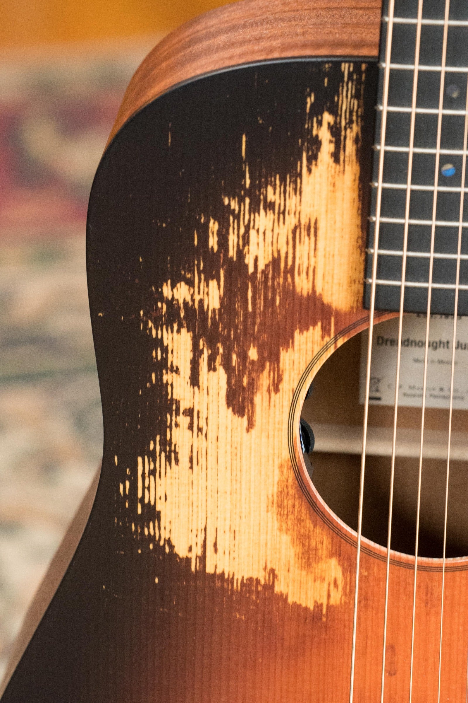 *New 2025 Model* Martin D Jr E Streetlegend Burst Spruce/Sapele Aged-Look Dreadnought Guitar w/Martin Electronics #3866