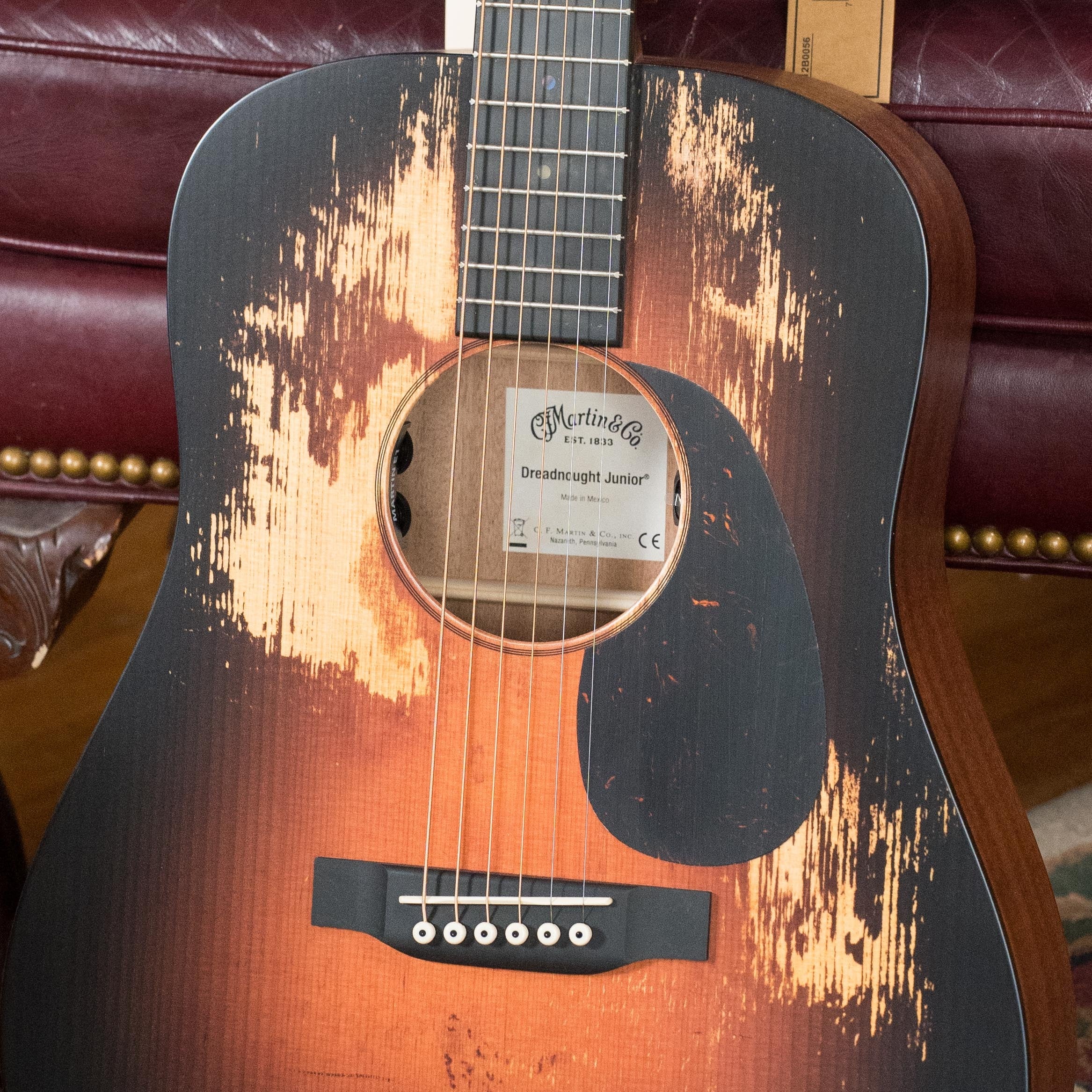 *New 2025 Model* Martin D Jr E Streetlegend Burst Spruce/Sapele Aged-Look Dreadnought Guitar w/Martin Electronics #3868
