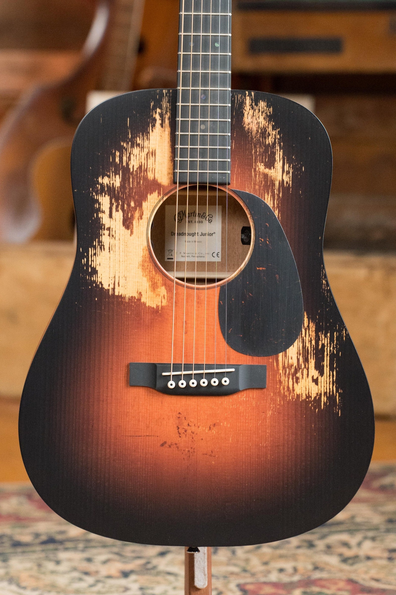 *New 2025 Model* Martin D Jr E Streetlegend Burst Spruce/Sapele Aged-Look Dreadnought Guitar w/Martin Electronics #3868