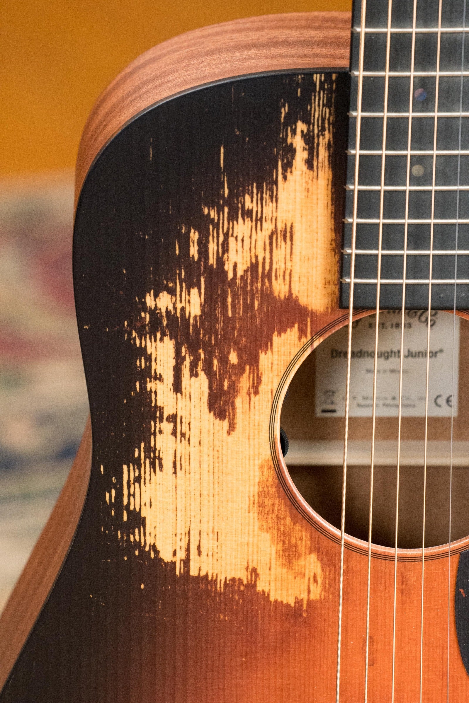 *New 2025 Model* Martin D Jr E Streetlegend Burst Spruce/Sapele Aged-Look Dreadnought Guitar w/Martin Electronics #3868