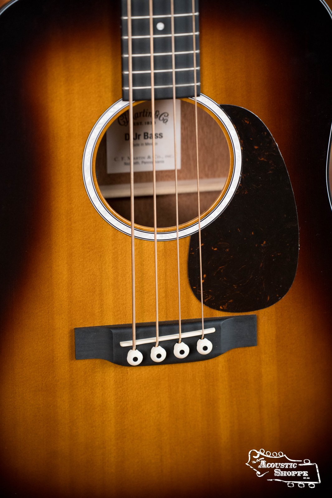Martin DJR-10E Spruce/Sapele Sunburst Bass Guitar w/Fishman Pickup #1700