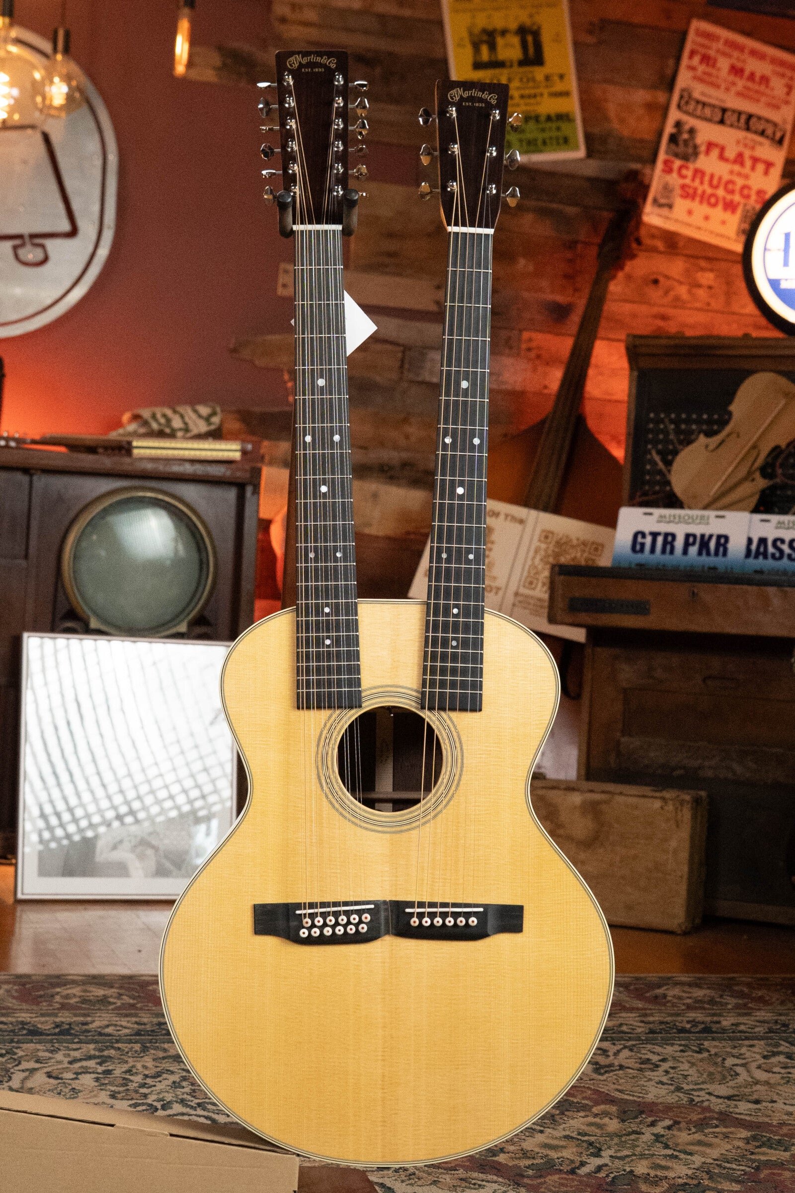 Martin Grand J-28E DN Spruce/Rosewood Double Neck Jumbo Guitar w/Fishman Pickup #3046