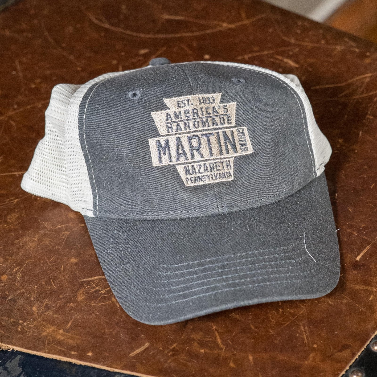Martin Gray Keystone Logo Mesh Trucker Hat