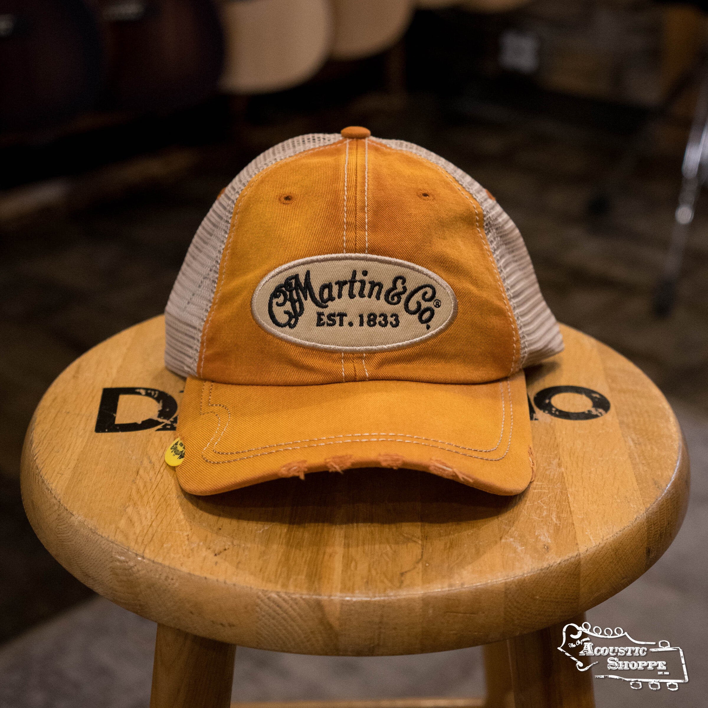 Martin Logo Mesh Pick-Holder Hat - Orange