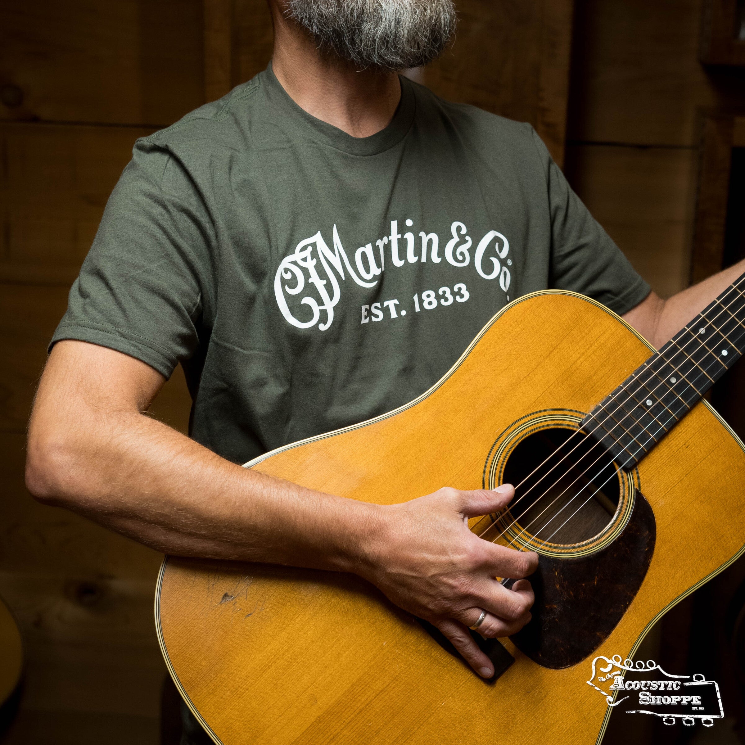 Martin Logo T-Shirt - Olive Green