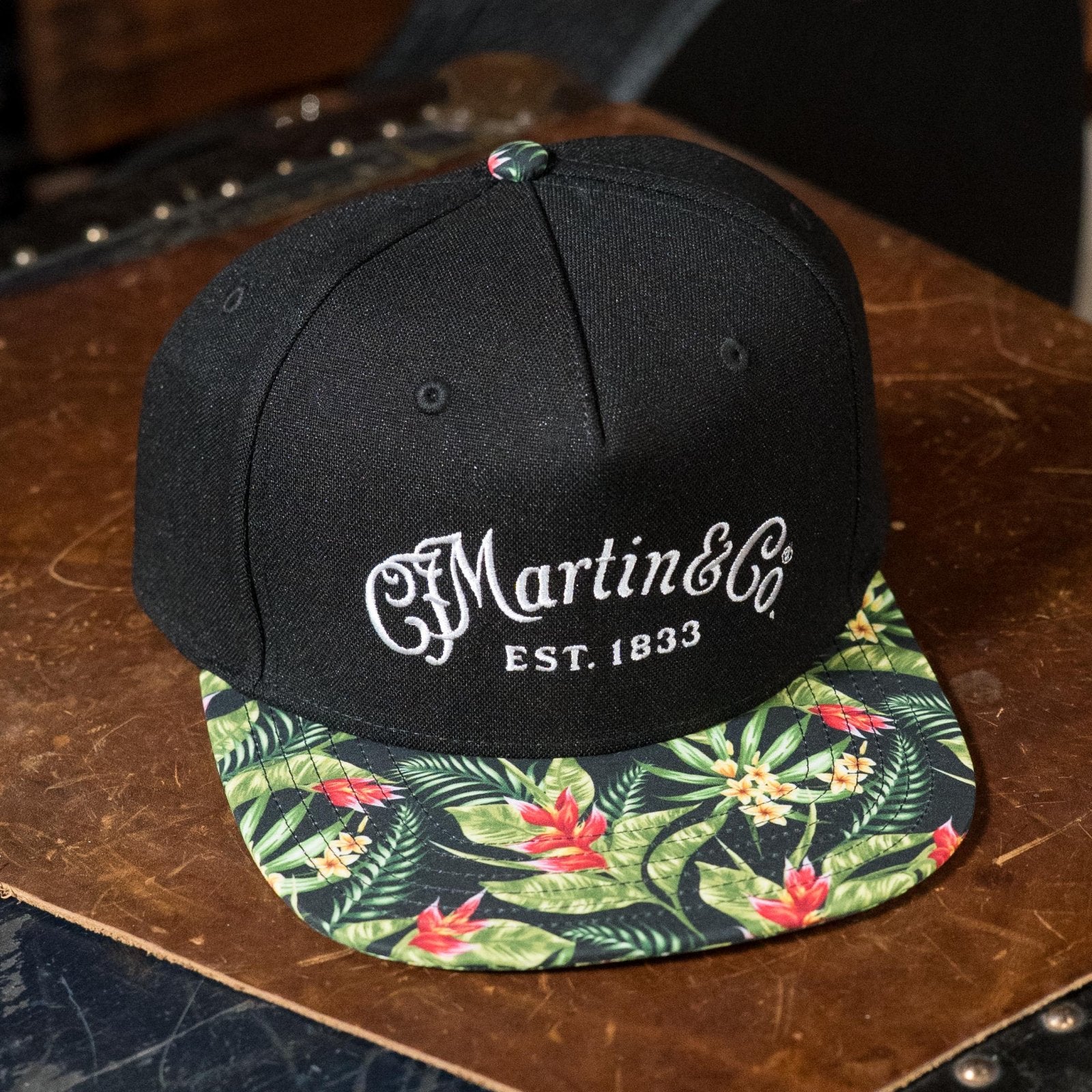 Martin O'ahu Collection Floral Hat - Black