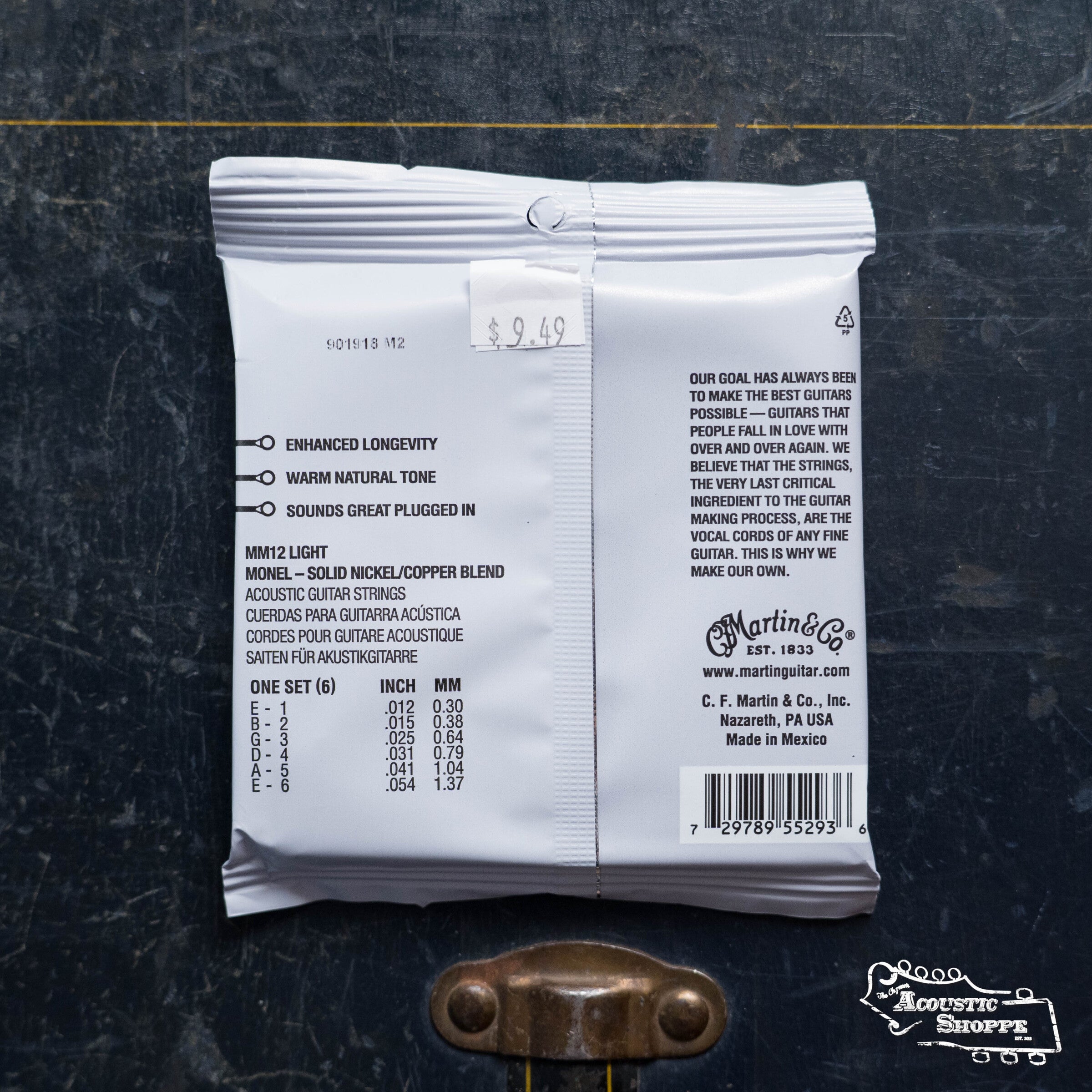 Martin Retro Guitar Strings - Monel, 6 strings, Light (41Y19MM12)