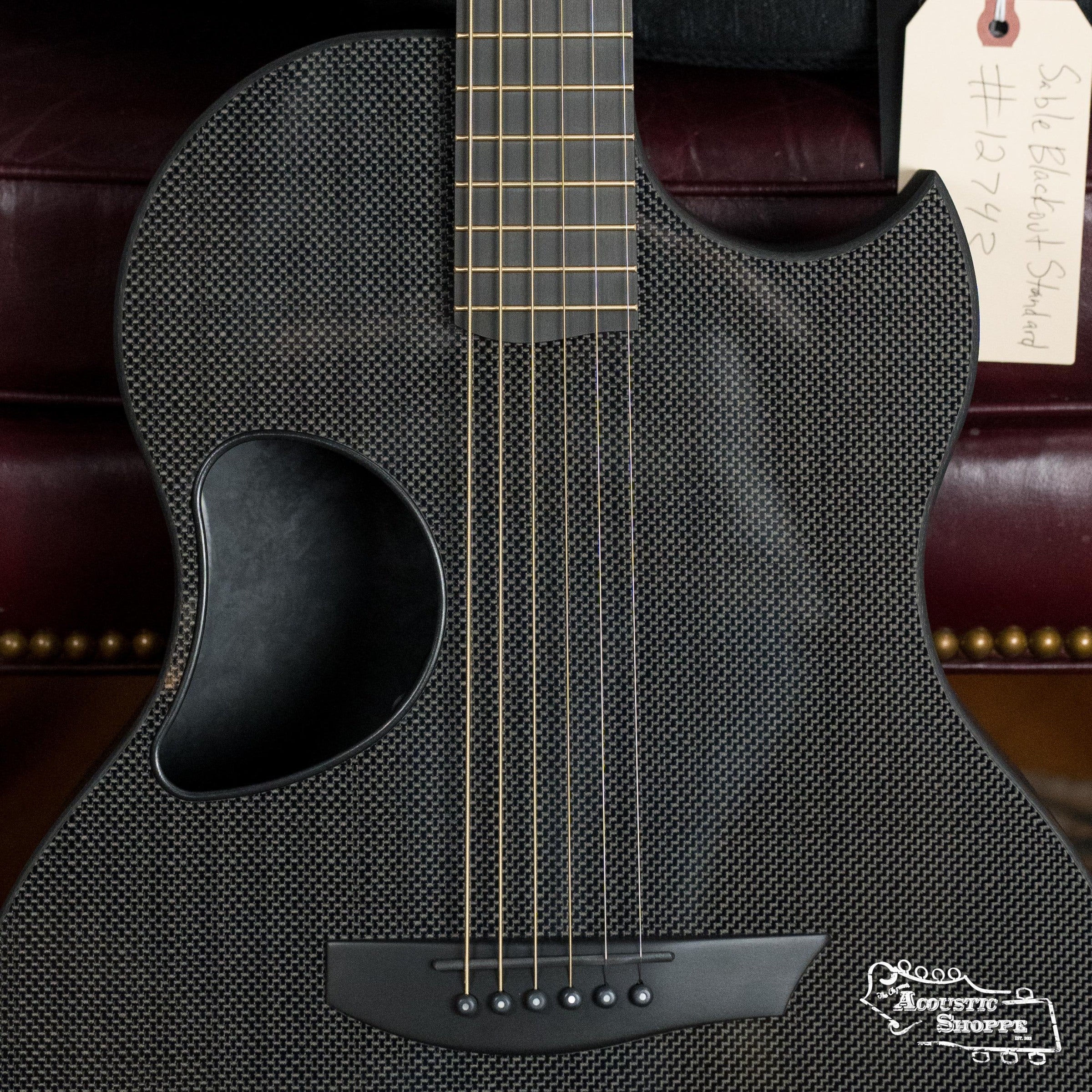 McPherson Blackout Carbon Fiber Sable Standard Top Acoustic Guitar w/ Evo Frets and Black Gotoh Tuners w/ LR Baggs Pickup #2743