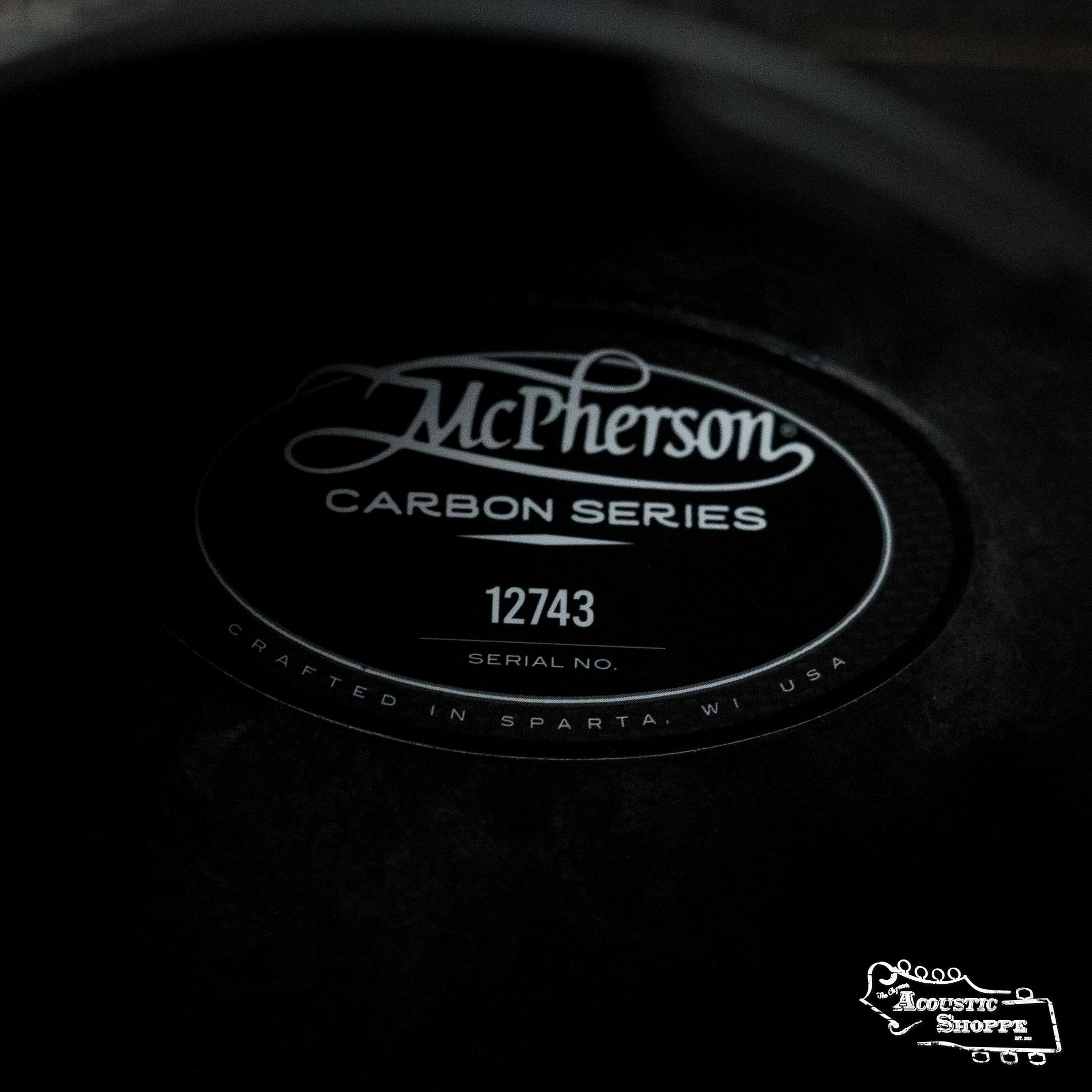 McPherson Blackout Carbon Fiber Sable Standard Top Acoustic Guitar w/ Evo Frets and Black Gotoh Tuners w/ LR Baggs Pickup #2743