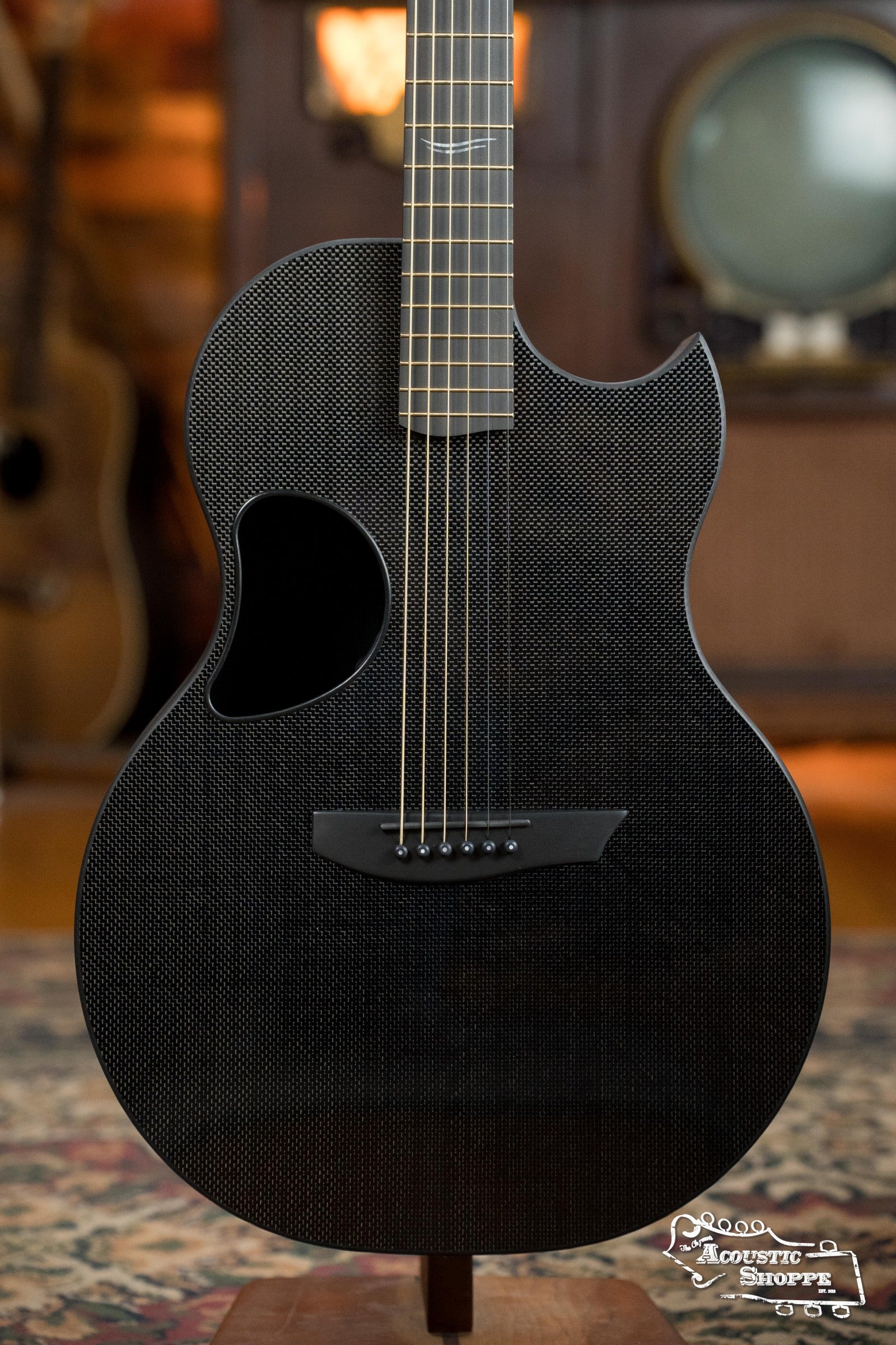 McPherson Blackout Carbon Fiber Sable Standard Top Acoustic Guitar w/ Evo Frets and Black Gotoh Tuners w/ LR Baggs Pickup #2743