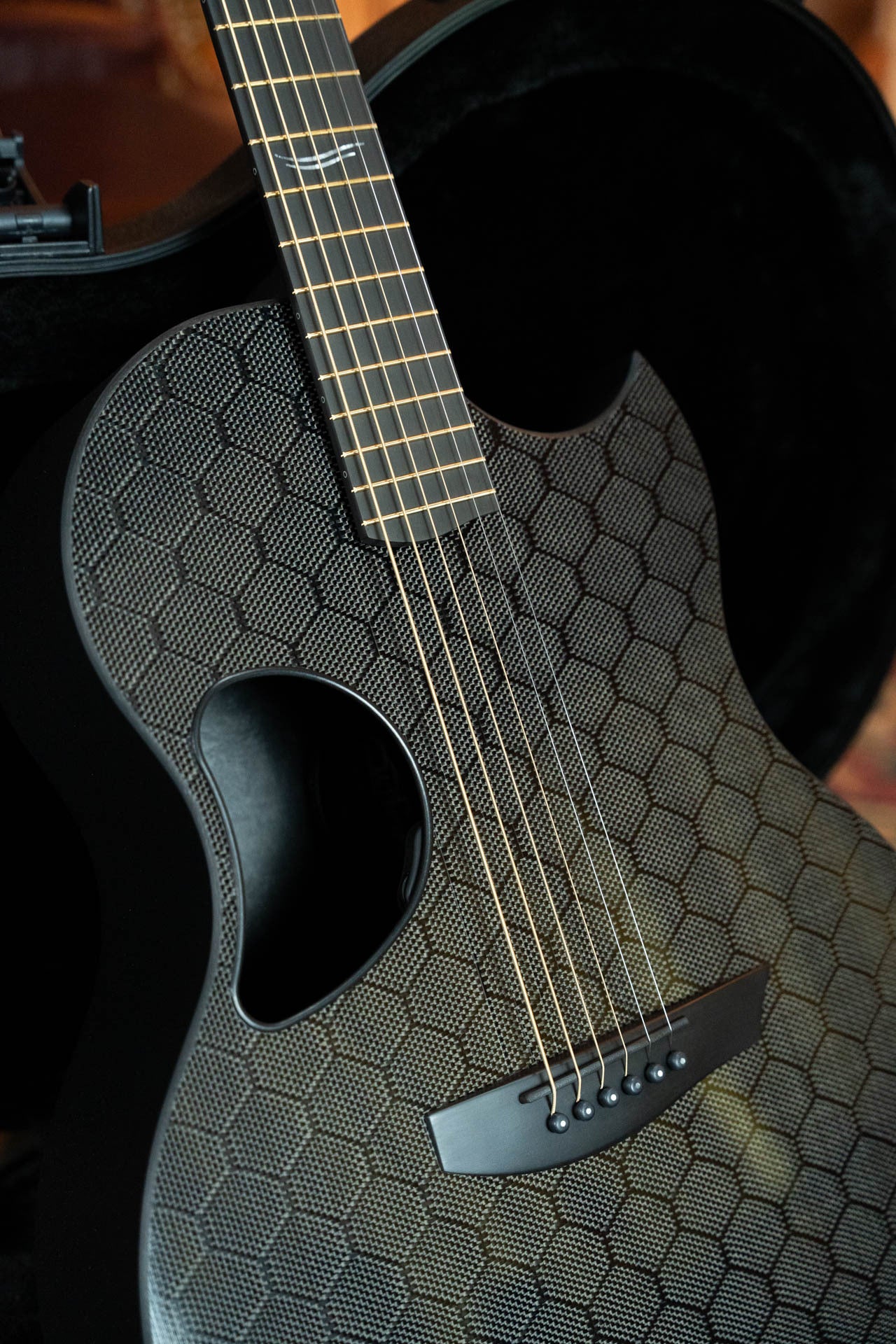 McPherson Carbon Fiber Sable Series Blackout Honeycomb Guitar w/L.R. Baggs Element Pickup #2924