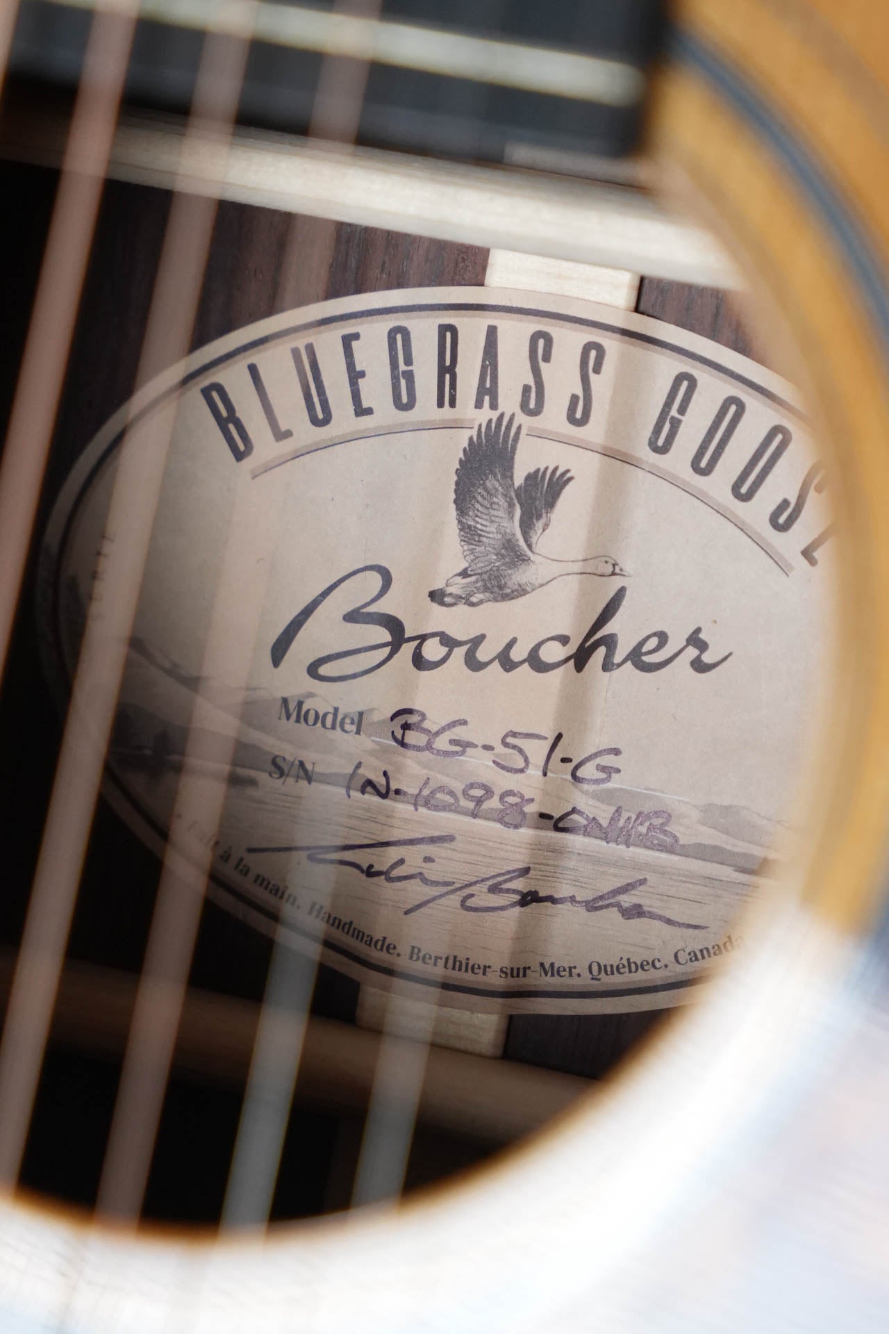 *New 2026 Model* Boucher BG-51-G Adirondack/Rosewood Bluegrass Goose Gold Pack OM Hybrid Acoustic Guitar #1098
