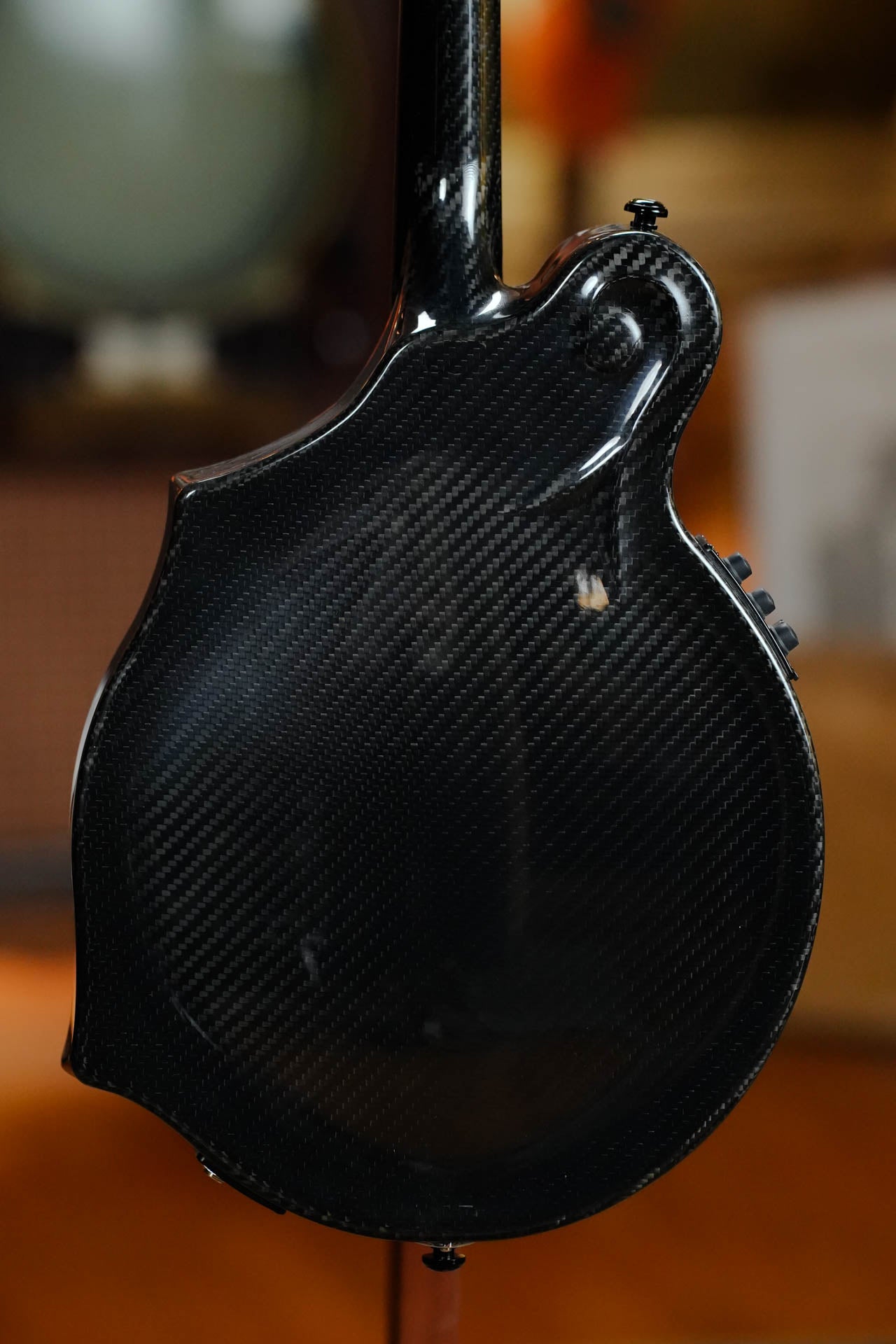 *New 2026 Model* KLOS Black Twill Carbon Fiber F-Style Mandolin w/ Klos EQ Pickup #2666