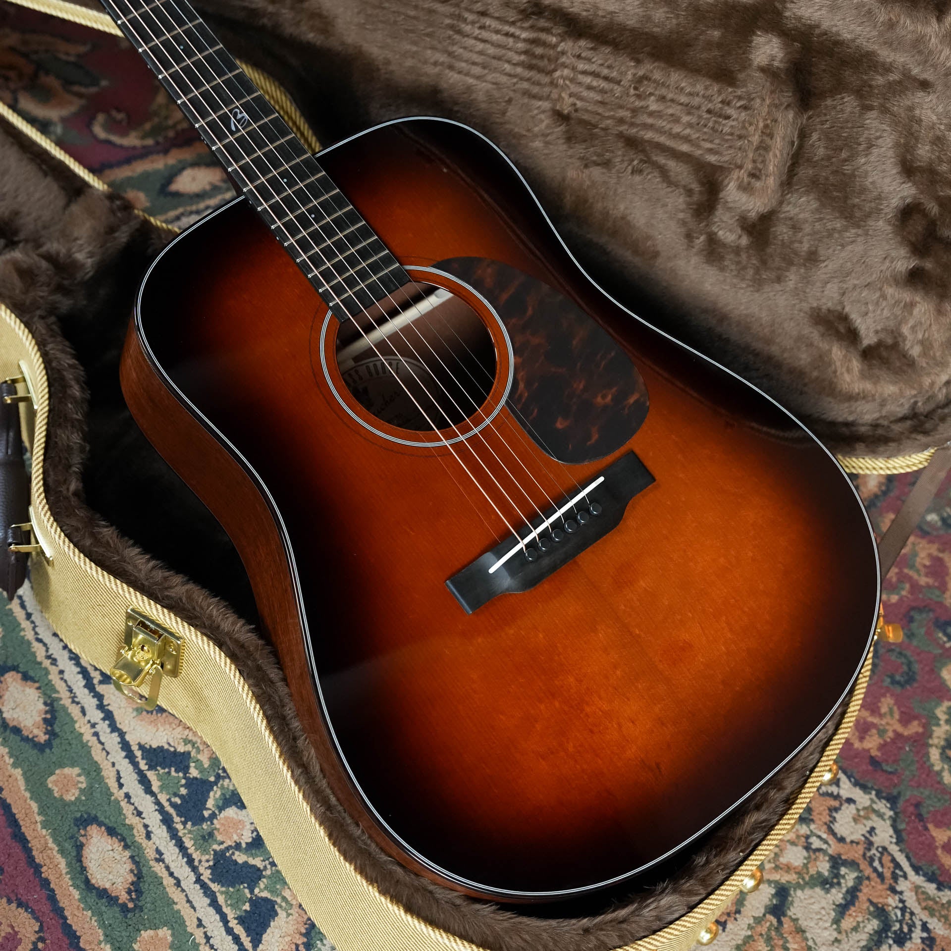 *New 2026 Model* Boucher BG-42T-BG Torrefied Adirondack/Torrefied Mahogany Bluegrass Goose Ambertone Burst Gold Pack Dreadnought Acoustic Guitar #1067