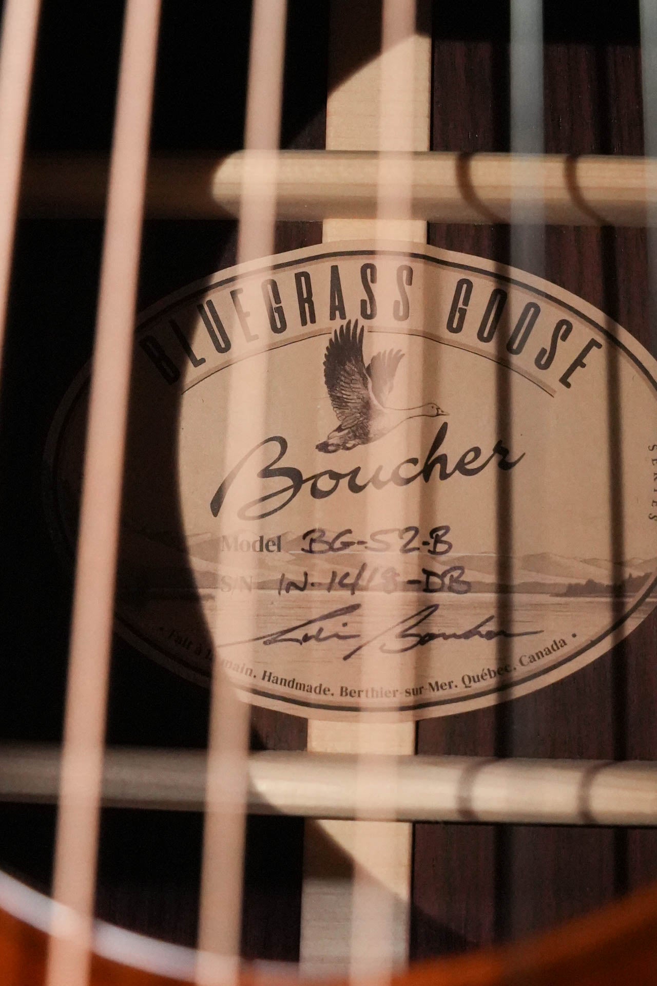 *New 2026 Model* Boucher BG-52-B Adirondack/Rosewood Bluegrass Goose Burst Pack Dreadnought Acoustic Guitar #1418