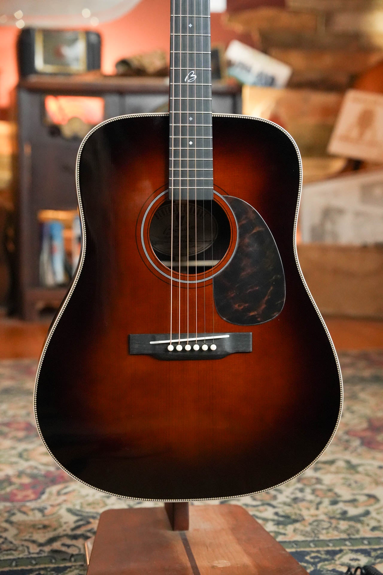 *New 2026 Model* Boucher BG-52-B Adirondack/Rosewood Bluegrass Goose Burst Pack Dreadnought Acoustic Guitar #1418