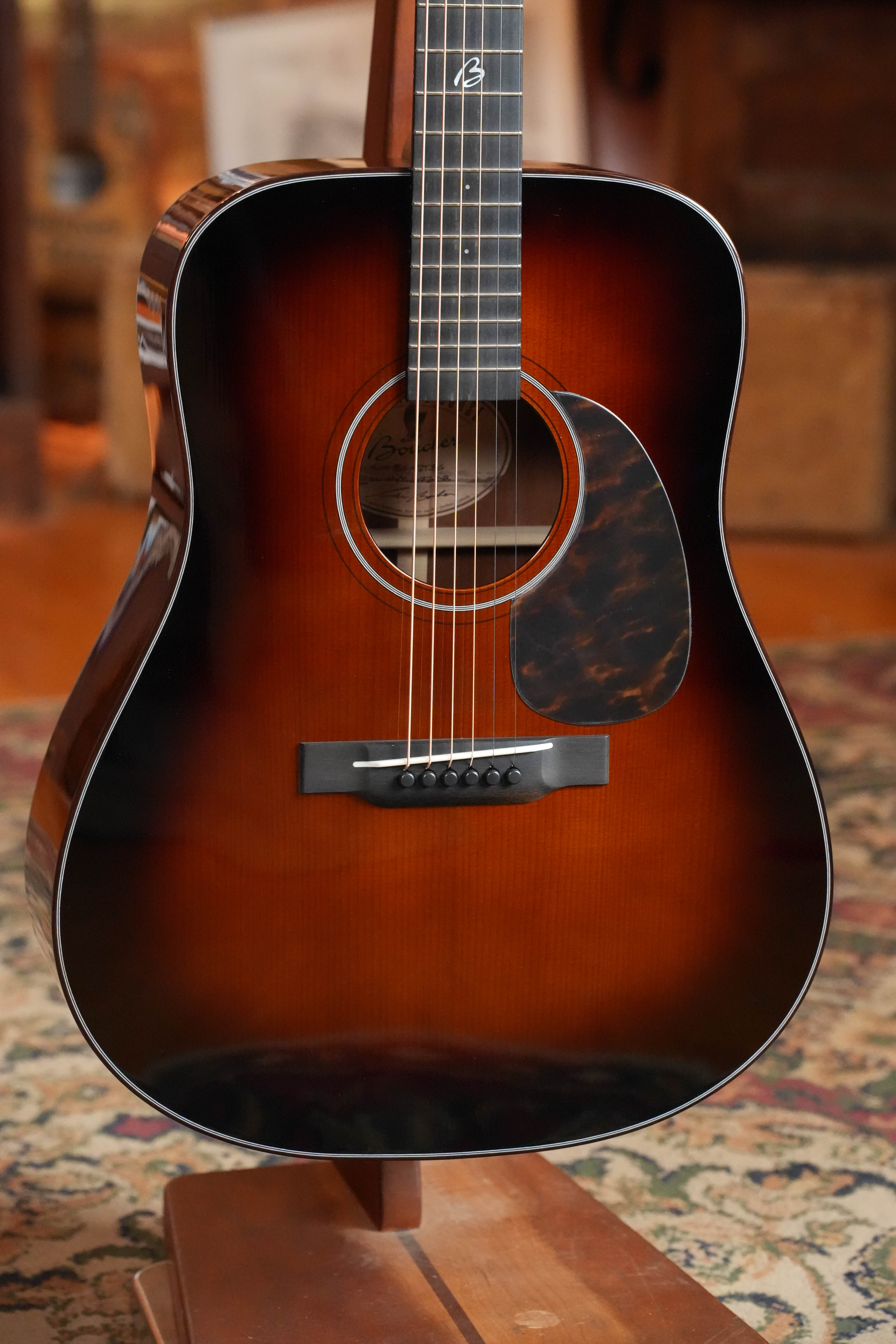 *New 2026 Model* Boucher BG-42T-BG Torrefied Adirondack/Torrefied Mahogany Bluegrass Goose Ambertone Burst Gold Pack Dreadnought Acoustic Guitar #1072