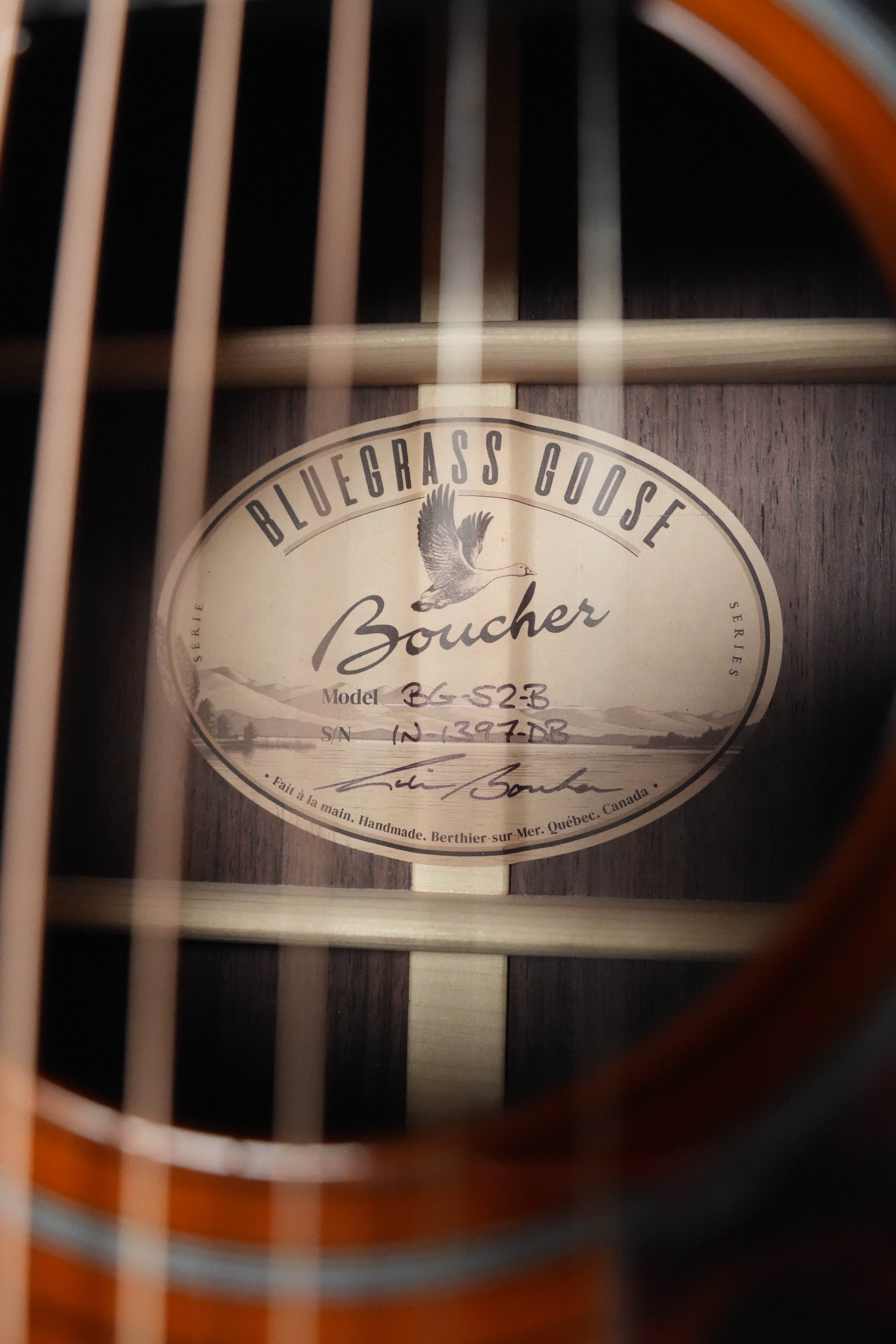 *New 2026 Model* Boucher BG-52 Adirondack/Rosewood Bluegrass Goose Amberburst Dreadnought Acoustic Guitar #1397