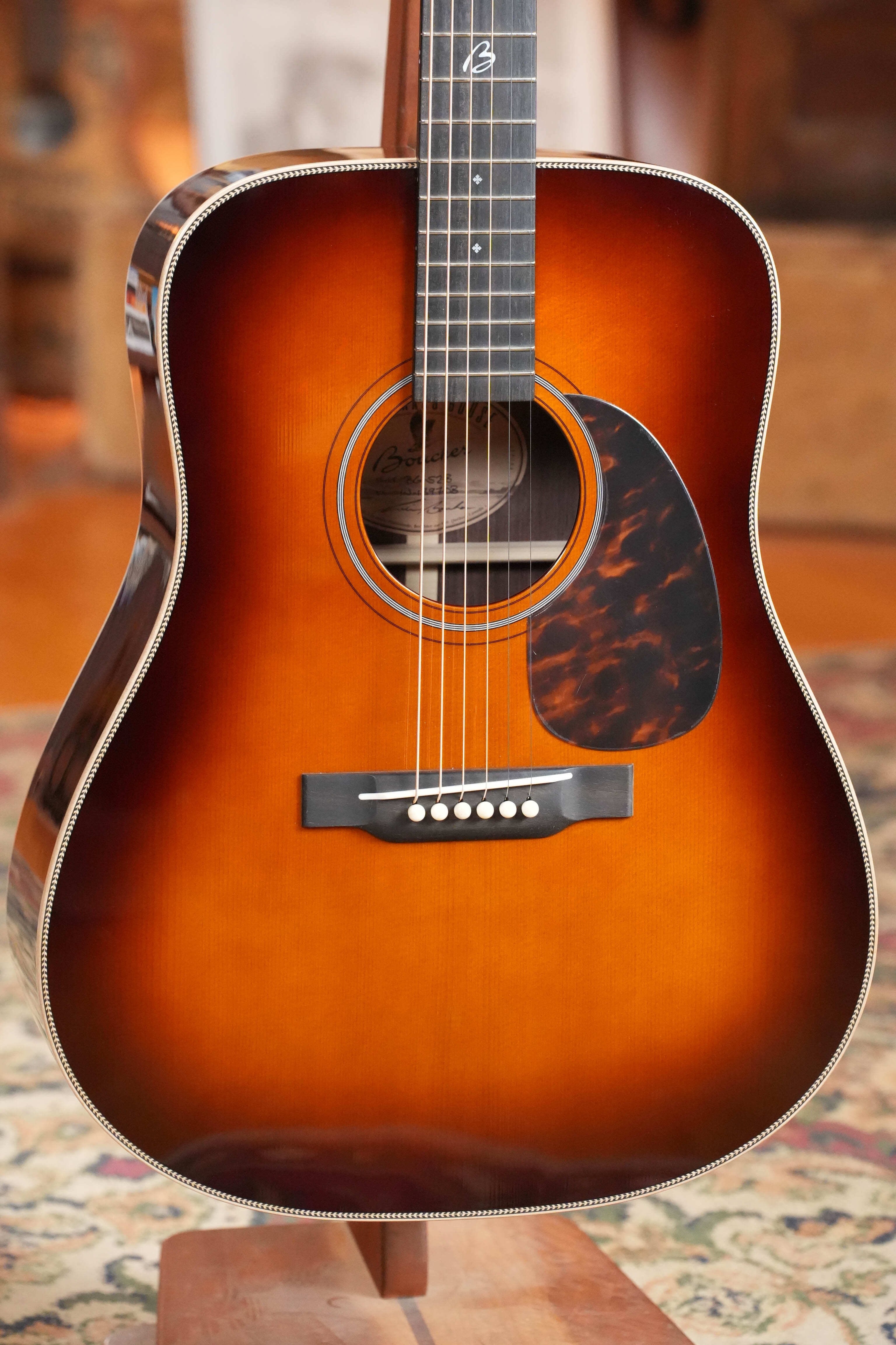 *New 2026 Model* Boucher BG-52 Adirondack/Rosewood Bluegrass Goose Amberburst Dreadnought Acoustic Guitar #1397