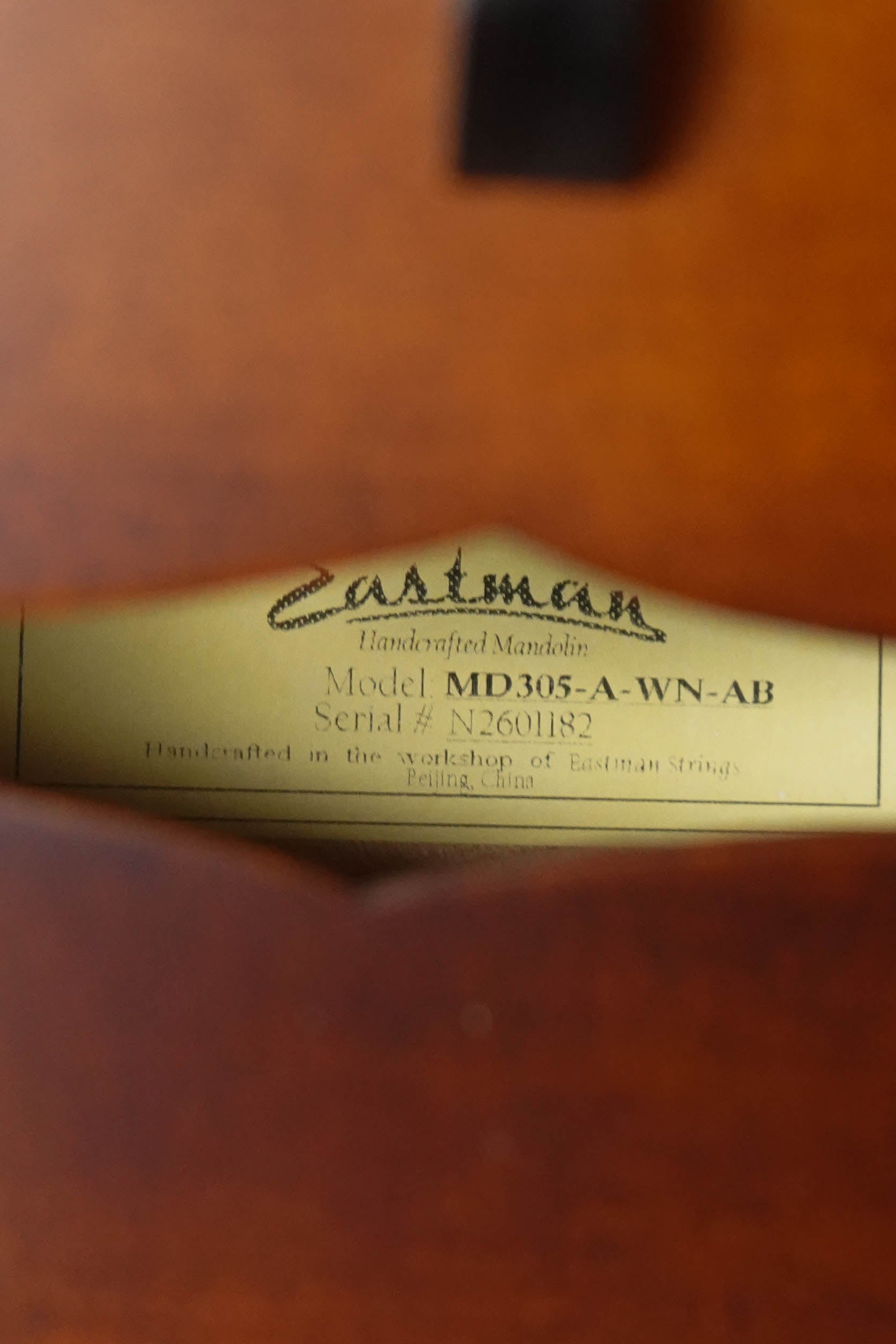 *New 2026 Model* Eastman MD305 Wide Nut A-Style Mandolin #1182