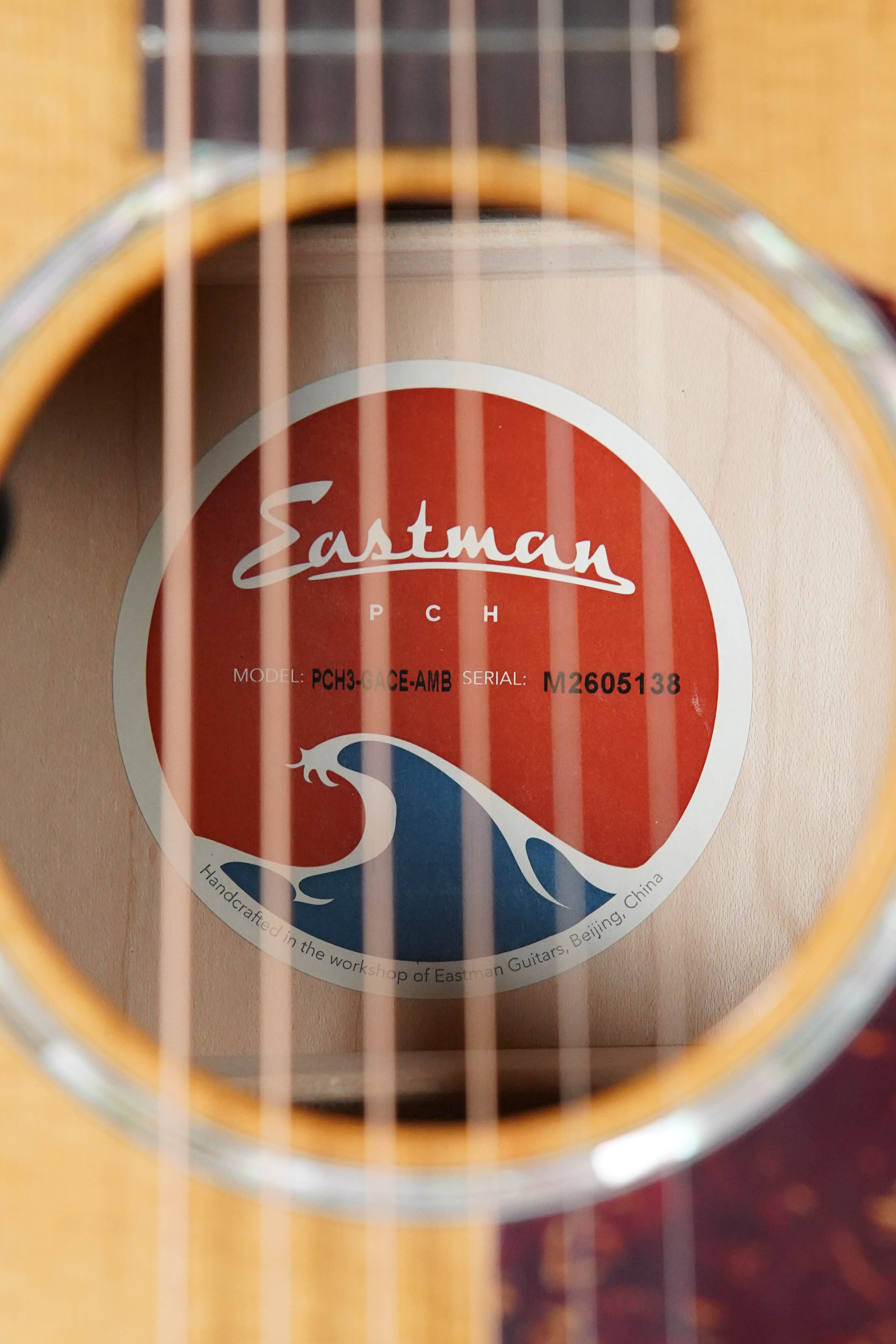 *New 2026 Model* Eastman PCH3-GACE-AB Sitka/Laminated Maple Amberburst Gloss Grand Auditorium Cutaway Guitar w/Electronics #5138