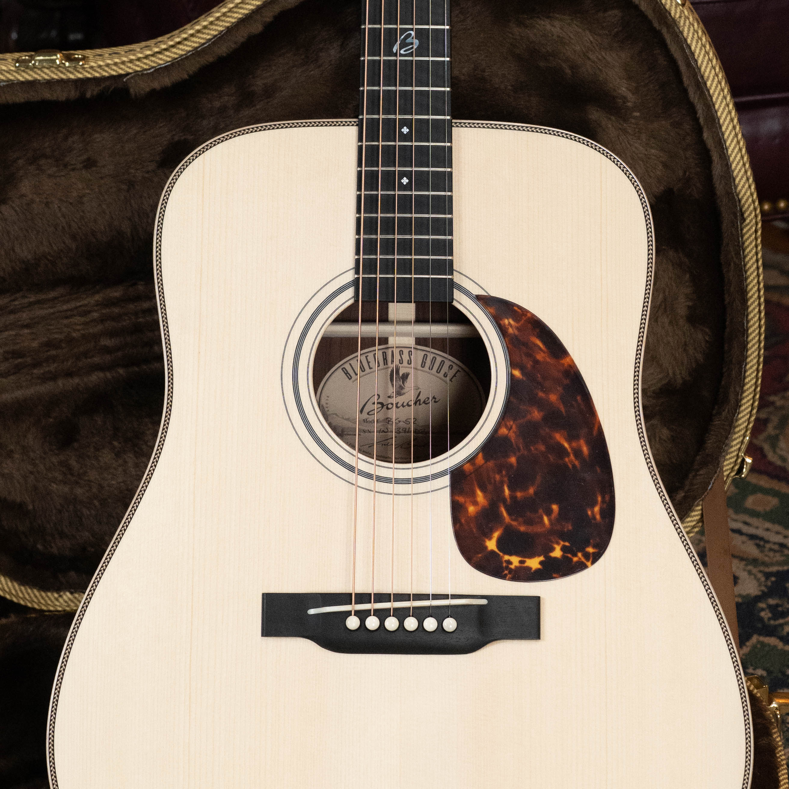 PRE-ORDER DEPOSIT ONLY *New 2026 Model* Boucher BG-52 Adirondack/Rosewood Bluegrass Goose Dreadnought Acoustic Guitar