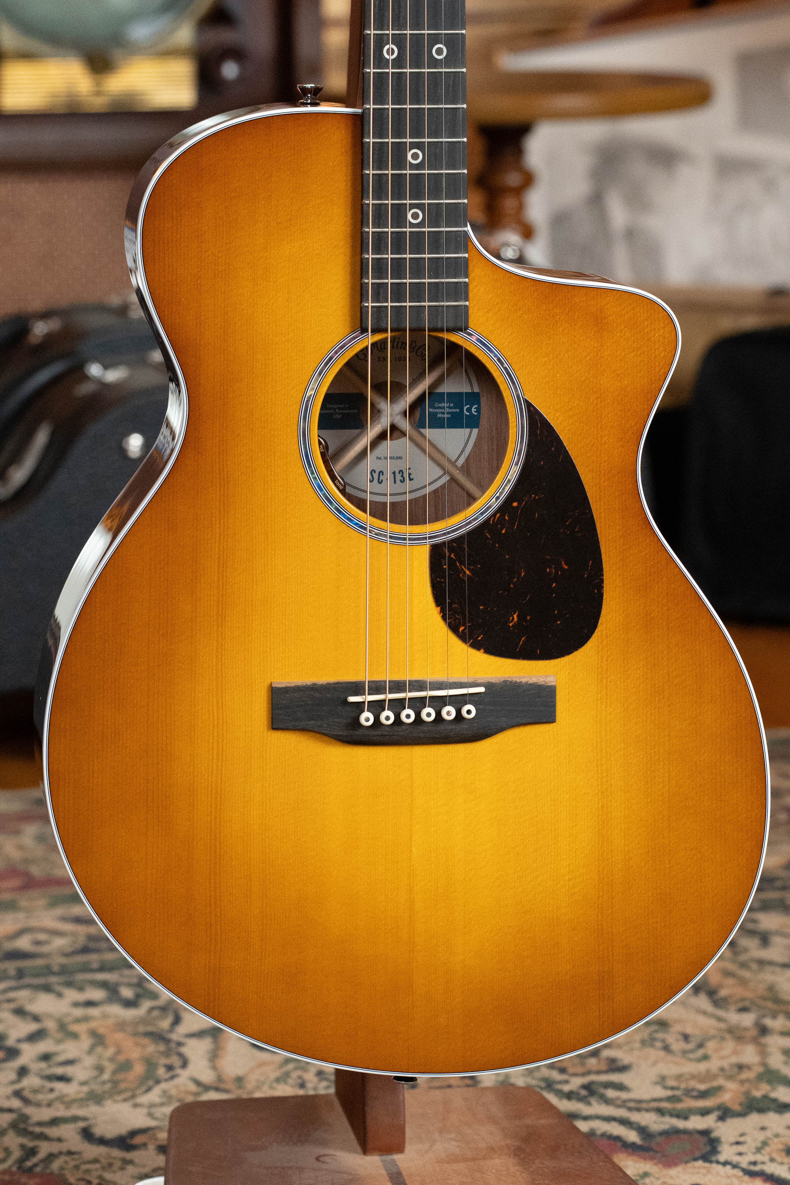 *New 2026 Model* Martin SC-13E Modern Mezcal Burst Road Series Spruce/Koa Fine Veneer Cutaway S-Body Guitar w/LR Baggs Electronics #6120