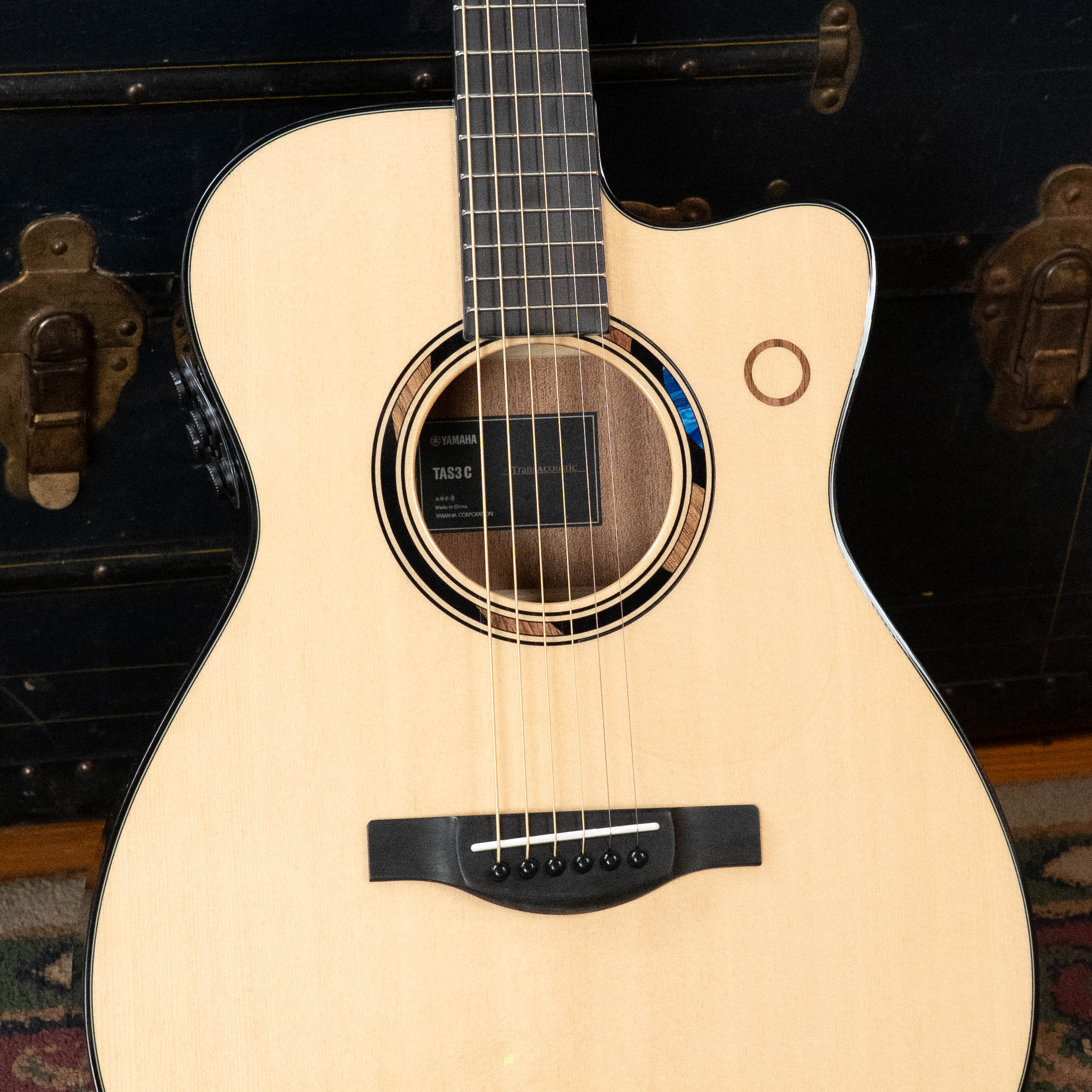 PRE-ORDER DEPOSIT ONLY *New 2026 Model* Yamaha TAS3C-NT Sitka/Mahogany Natural Concert Guitar w/the NEWEST TransAcoustic System