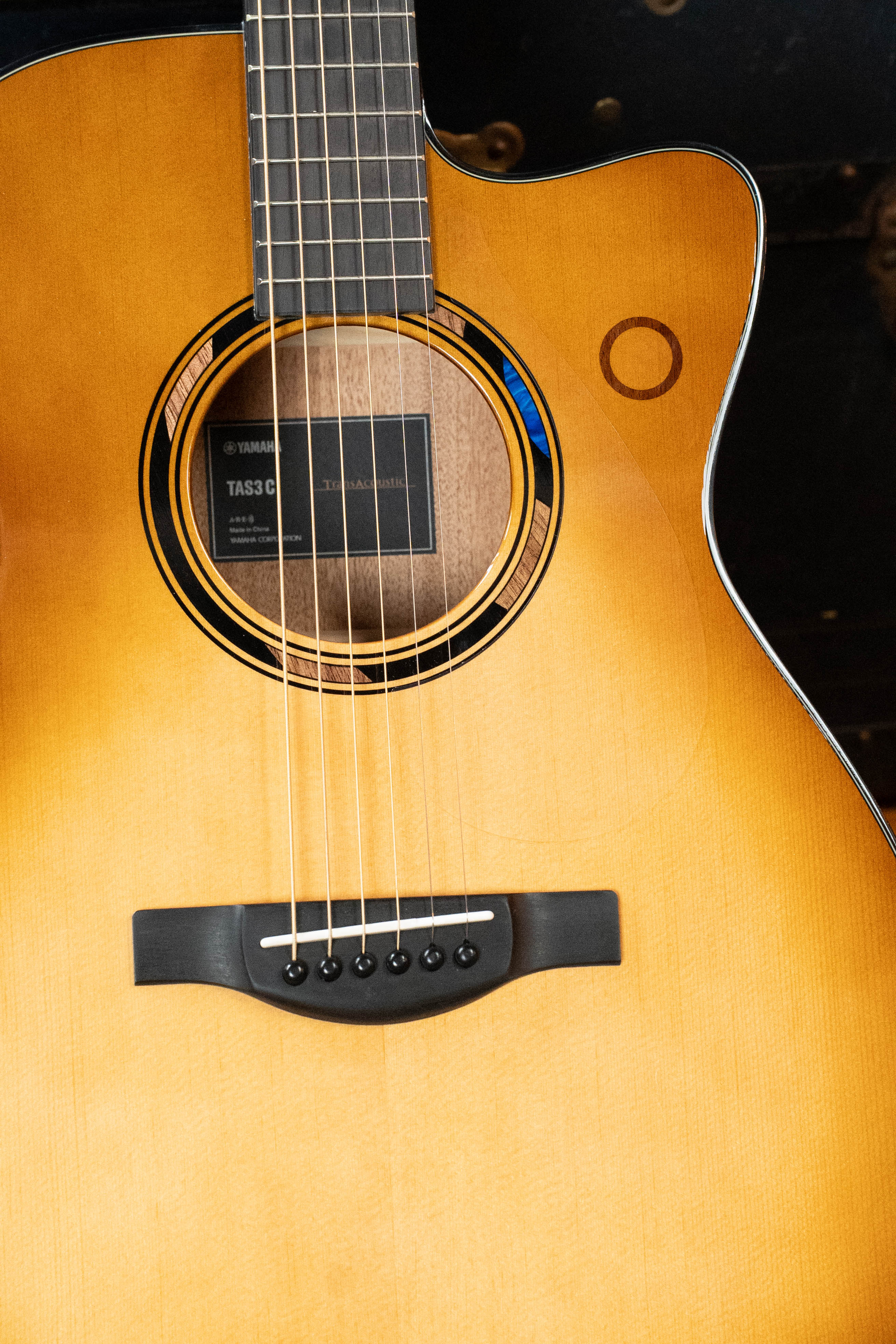 PRE-ORDER DEPOSIT ONLY *New 2026 Model* Yamaha TAS3C-SBD Sitka/Mahogany Sandburst Concert Guitar w/the NEWEST TransAcoustic System