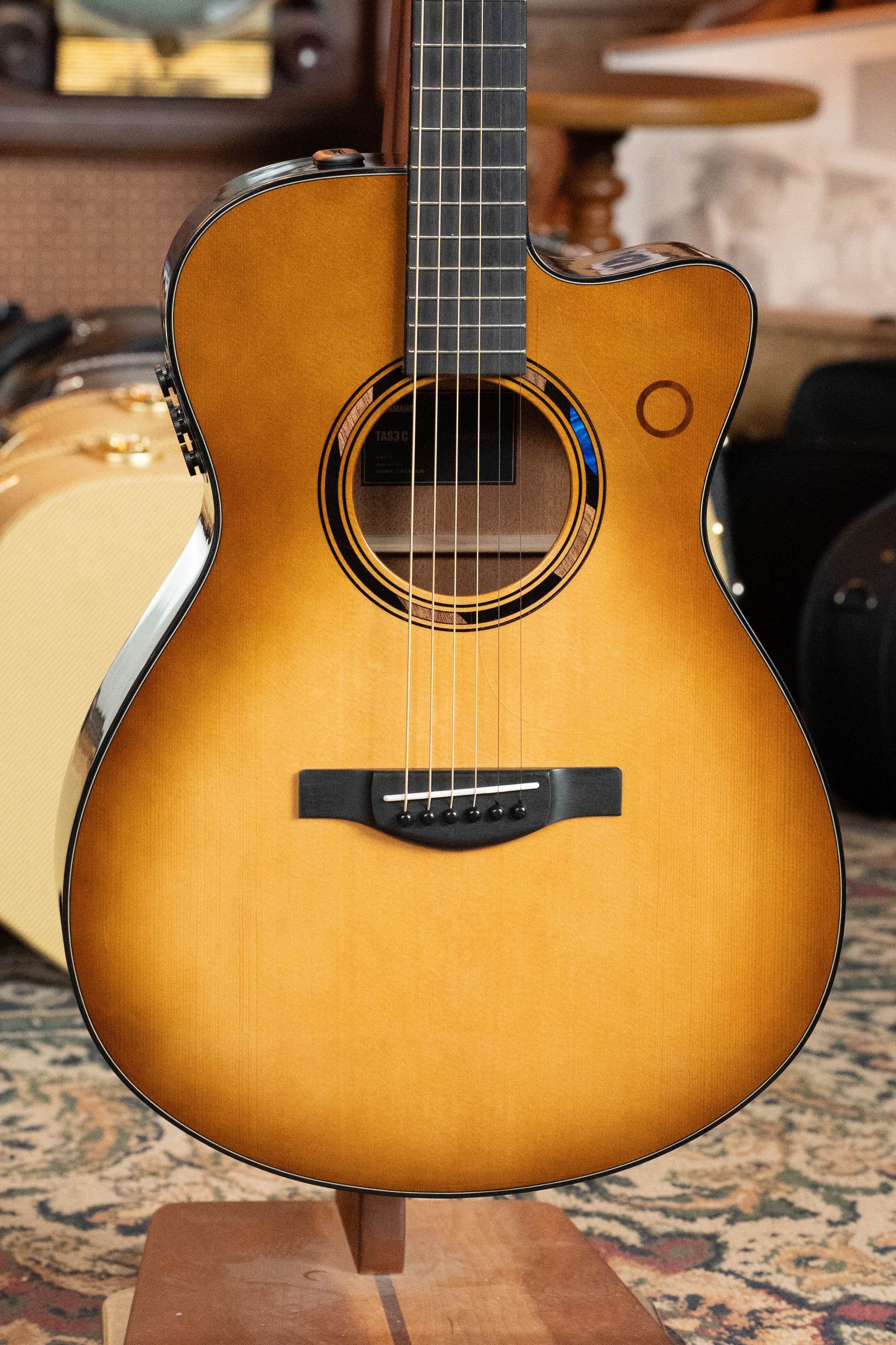 PRE-ORDER DEPOSIT ONLY *New 2026 Model* Yamaha TAS3C-SBD Sitka/Mahogany Sandburst Concert Guitar w/the NEWEST TransAcoustic System