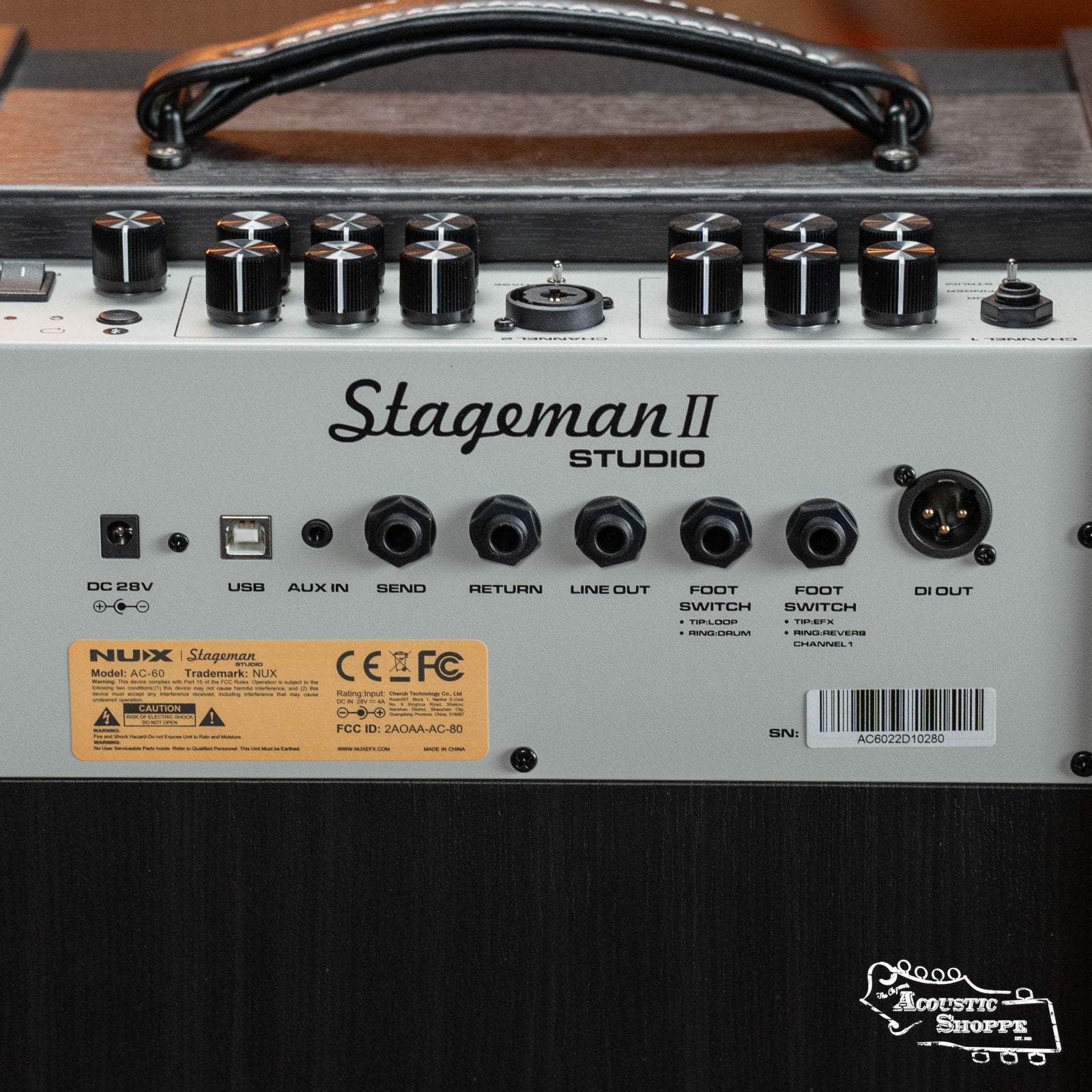 NUX AC-60 Stageman 2 Rechargeable Acoustic Guitar Amp