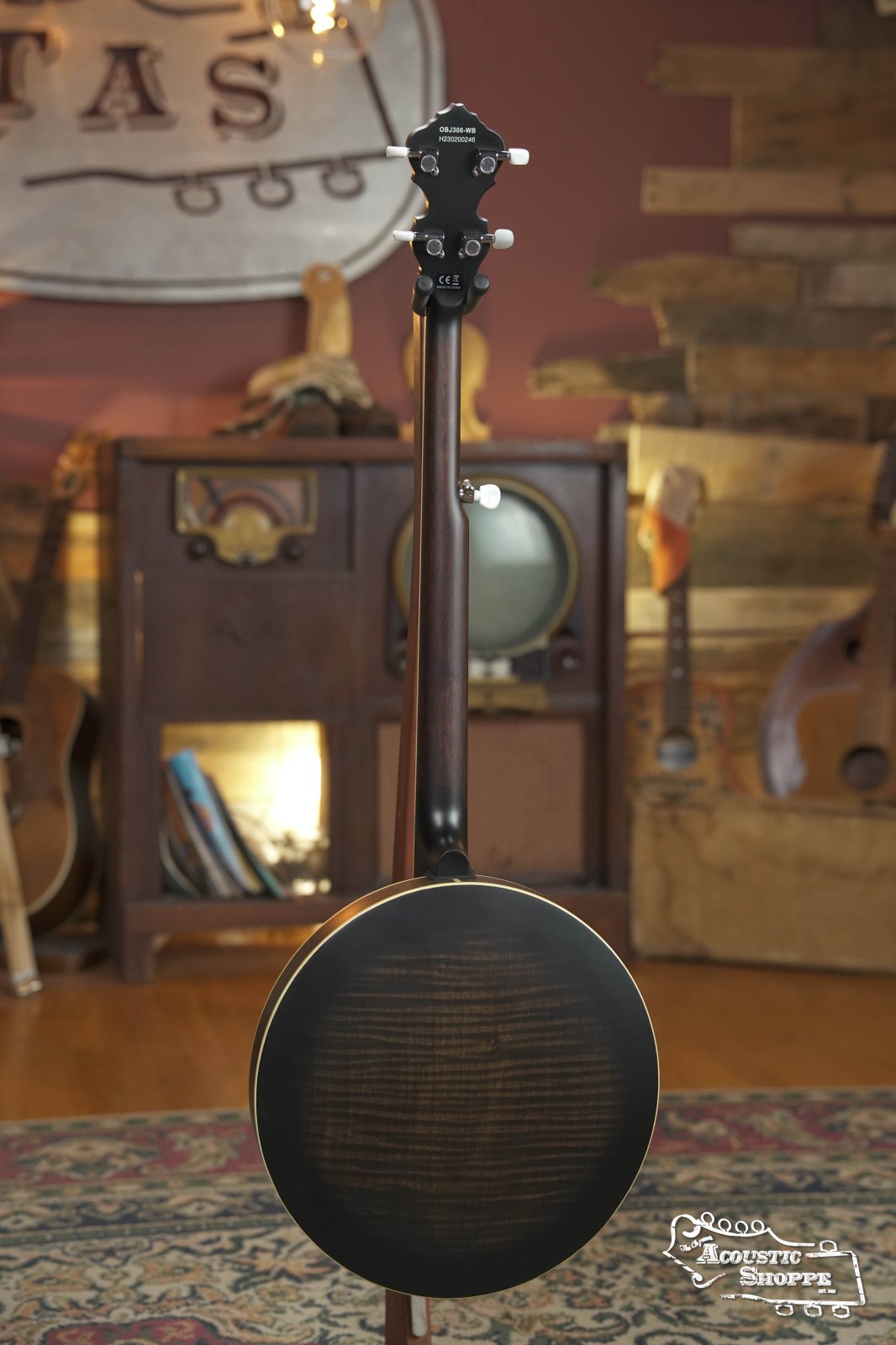 Ortega OBJ300-WB Americana Series Whiskey Burst 5-String Resonator Banjo #0246