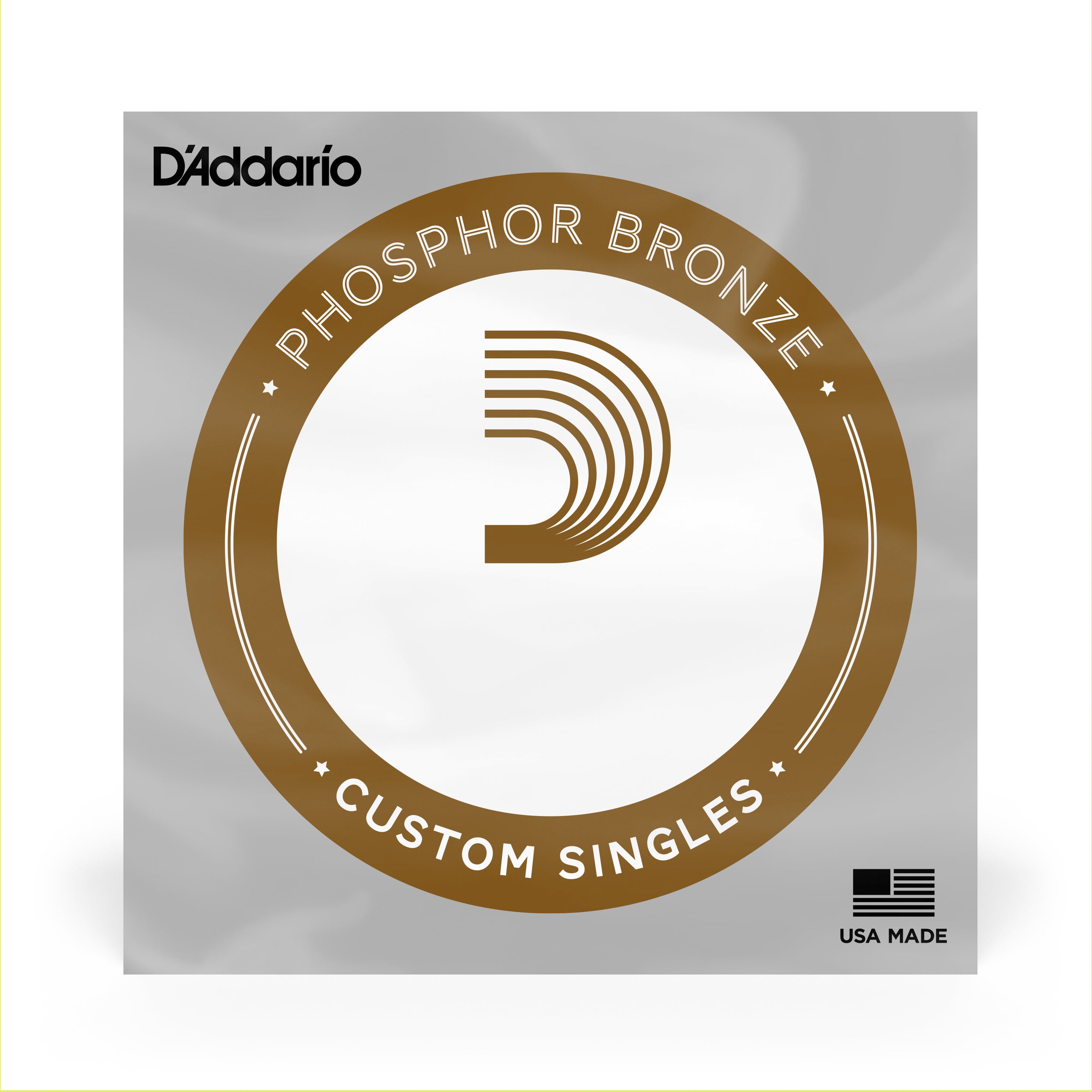 D'Addario PB022 Phosphor Bronze Wound Acoustic Guitar Single String .022