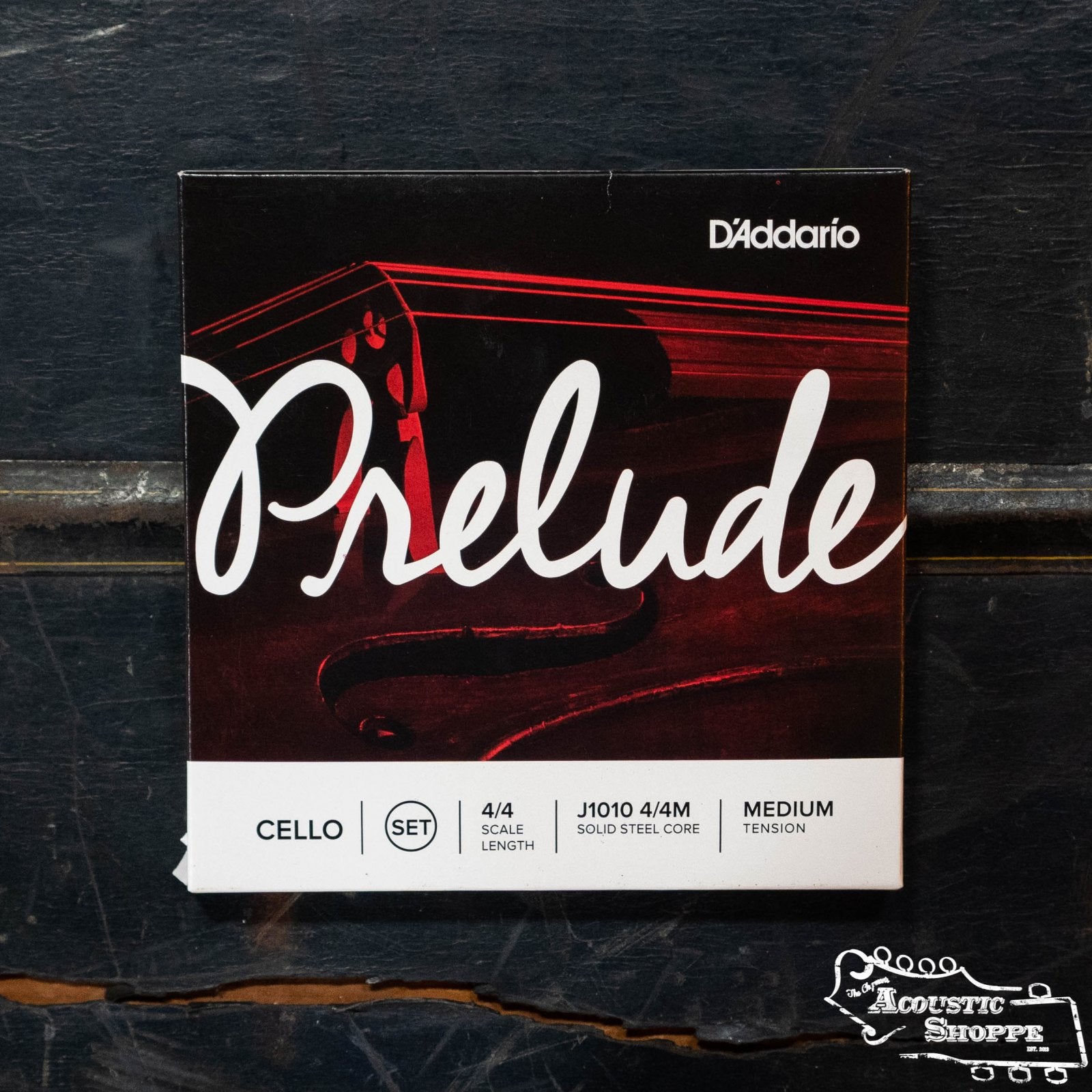 D'Addario J1010 4/4M Prelude Cello String Set, 4/4 Scale, Medium Tension