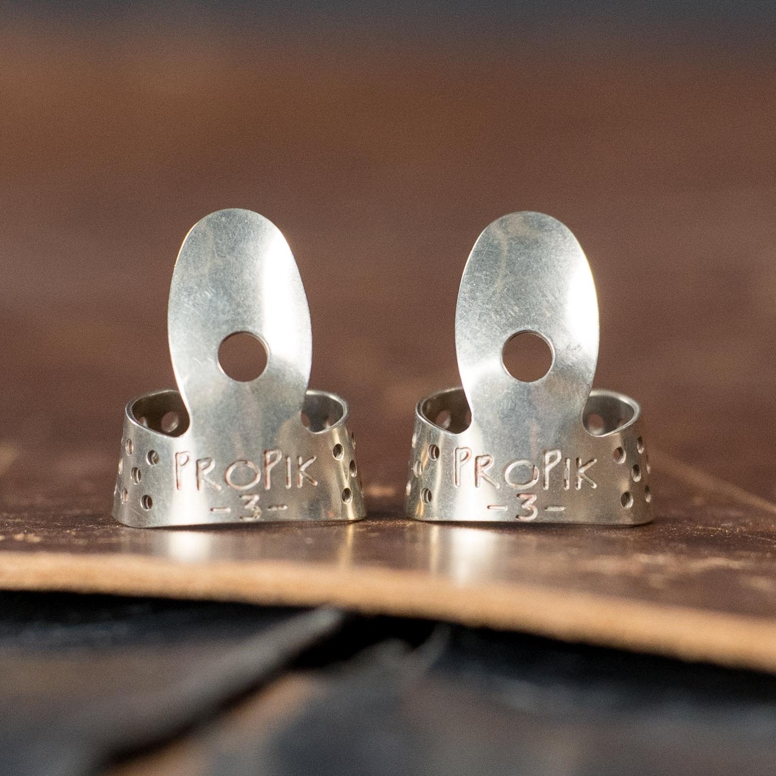 ProPik Standard Nickel Single Wrap #3 Finger Pick - 2 Pack