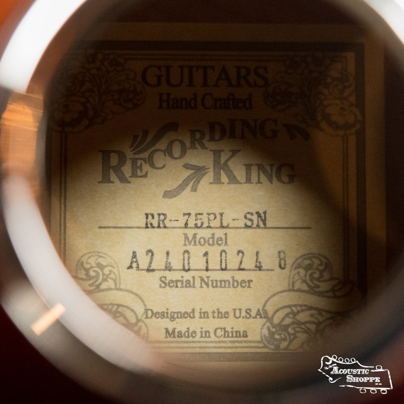 Recording King RR-75PL-SN Phil Leadbetter Signature All Flamed Maple Resonator Guitar #0248