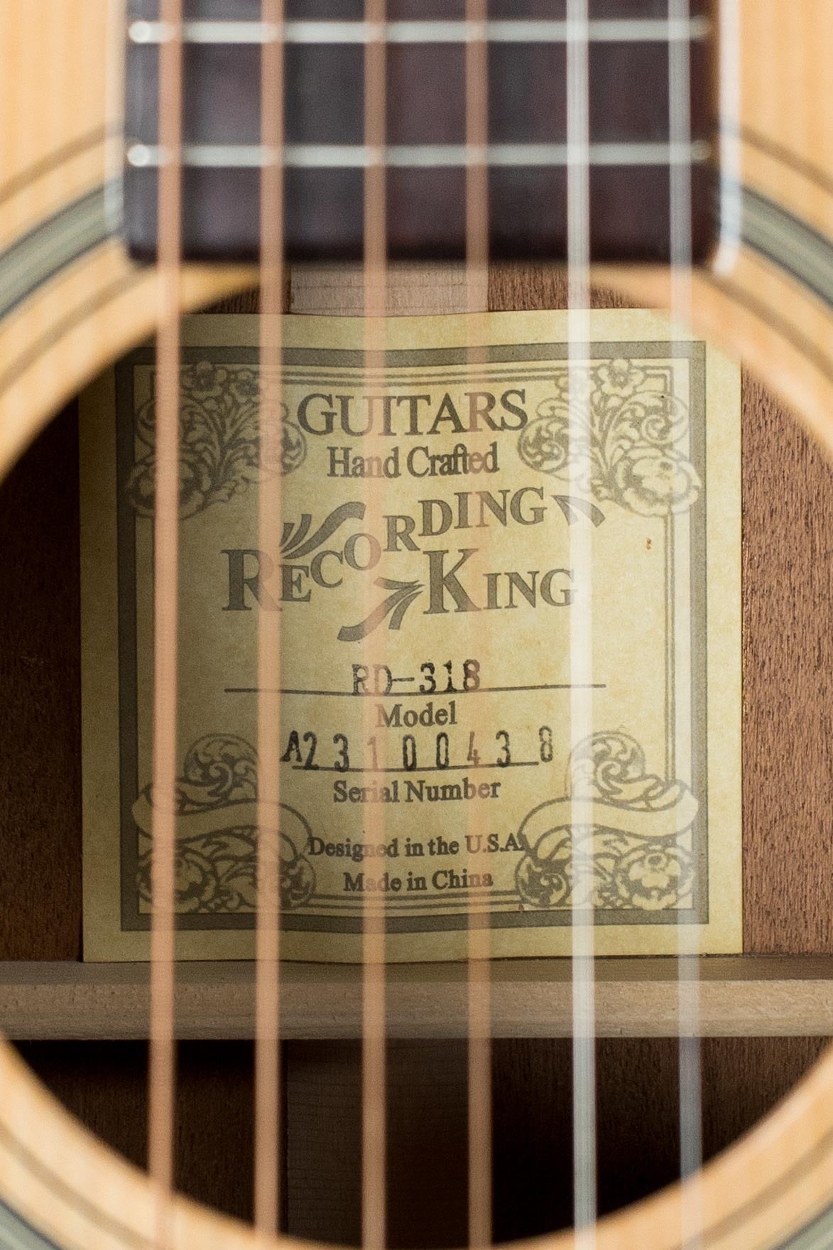 *Floor Model - Discounted* Recording King RD-318 Aged Adirondack/African Mahogany Dreadnaught Acoustic Guitar #0438