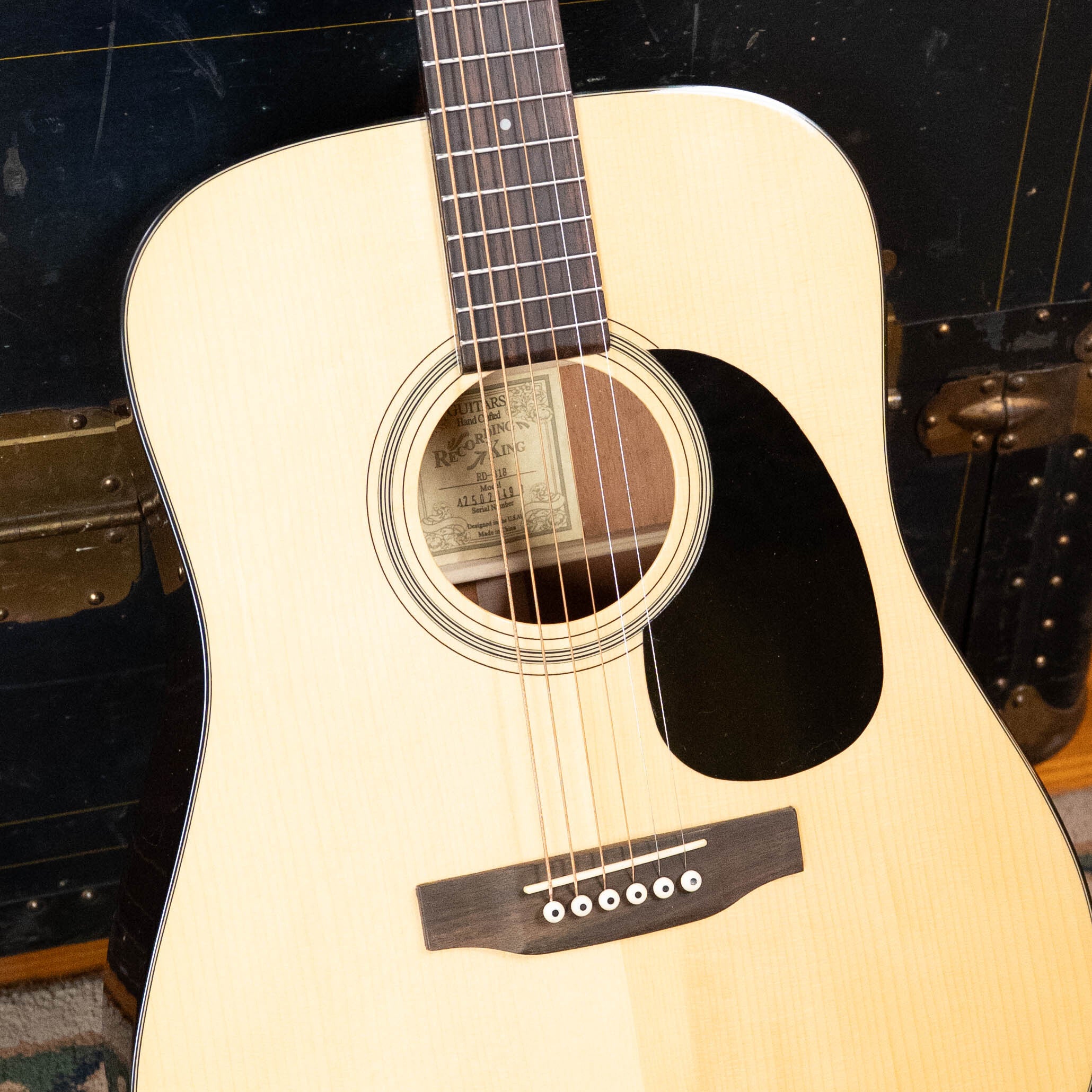 Recording King RD-318 Aged Adirondack/African Mahogany Dreadnaught Acoustic Guitar #0493