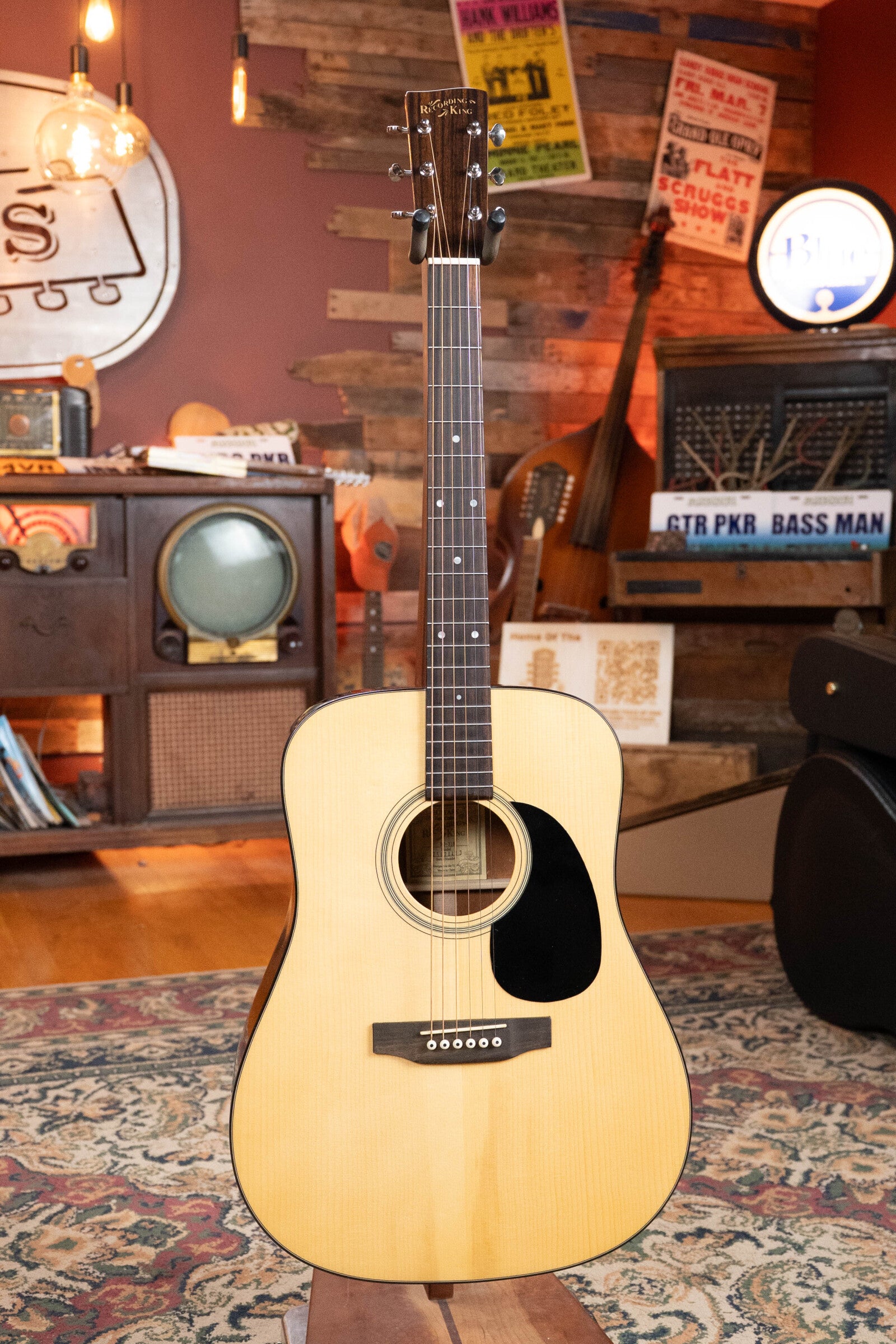 Recording King RD-318 Aged Adirondack/African Mahogany Dreadnaught Acoustic Guitar #0493