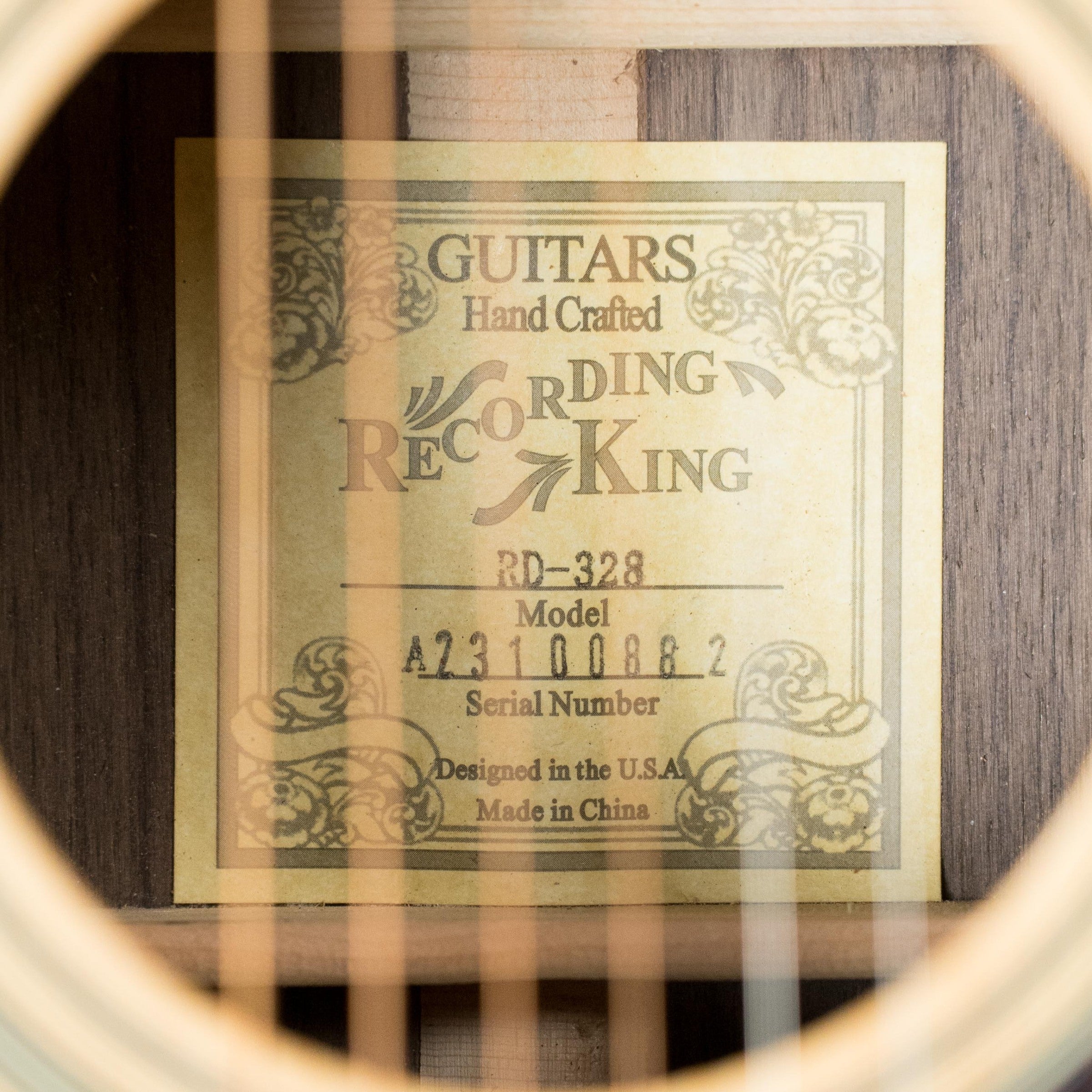 Recording King RD-328 Aged Adirondack Top/Rosewood Dreadnaught Acoustic Guitar #0882