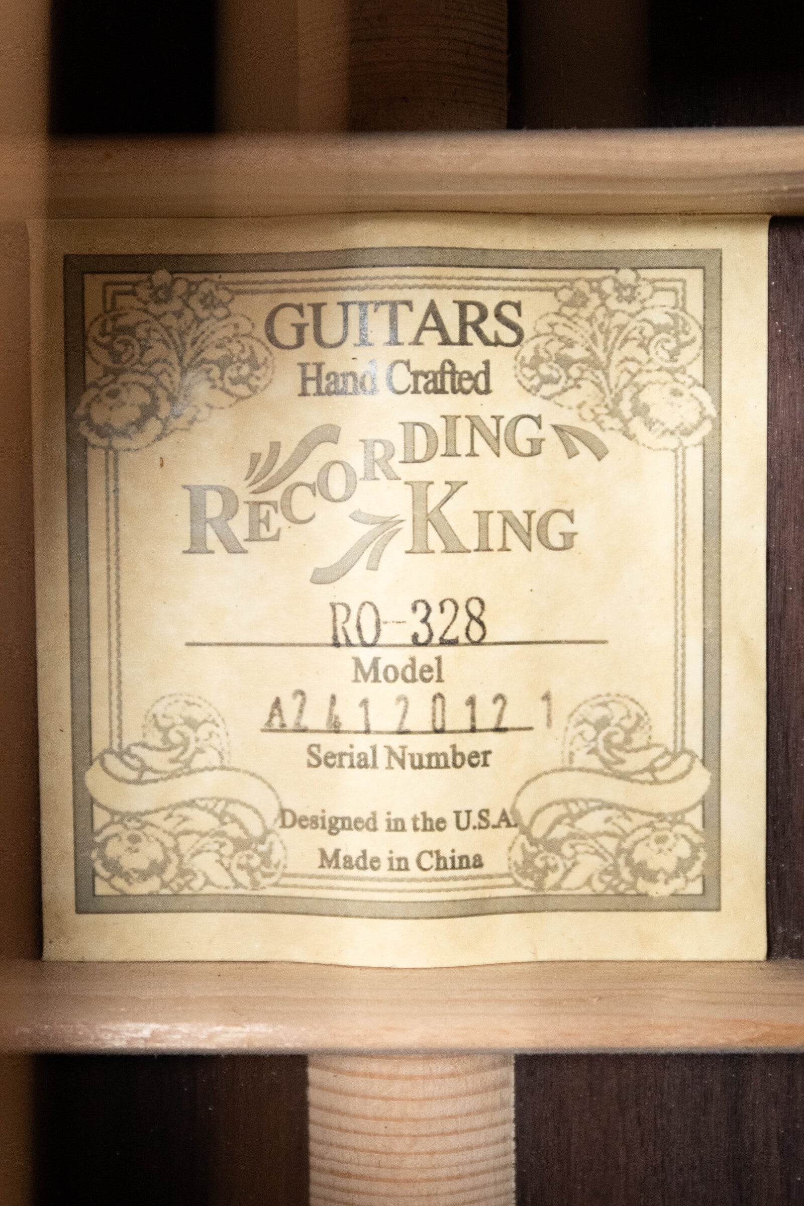 Recording King RO-328 Adirondack/Rosewood OOO Acoustic Guitar #0121
