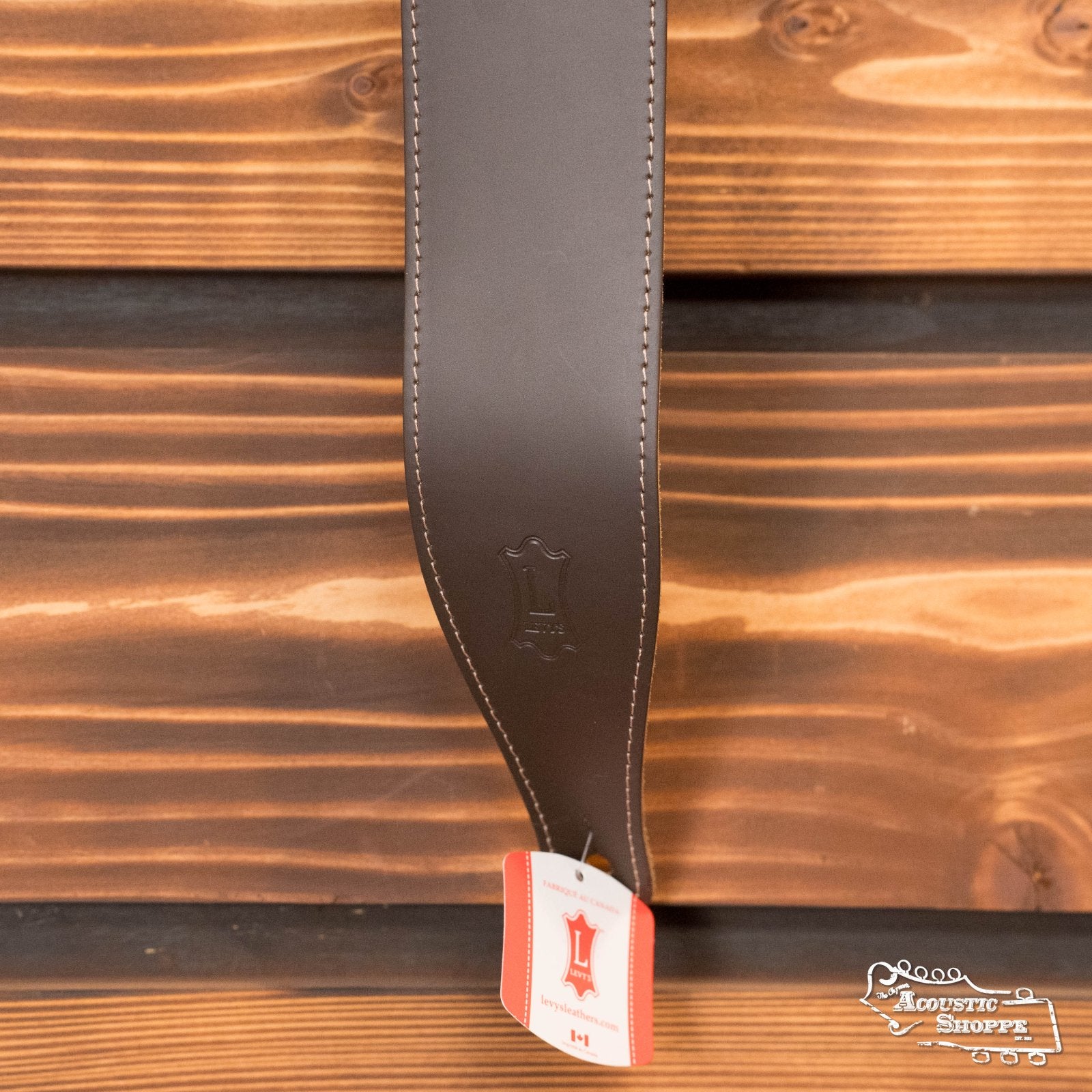 Levy's DM17-DBR Leather Guitar Strap - Dark Brown